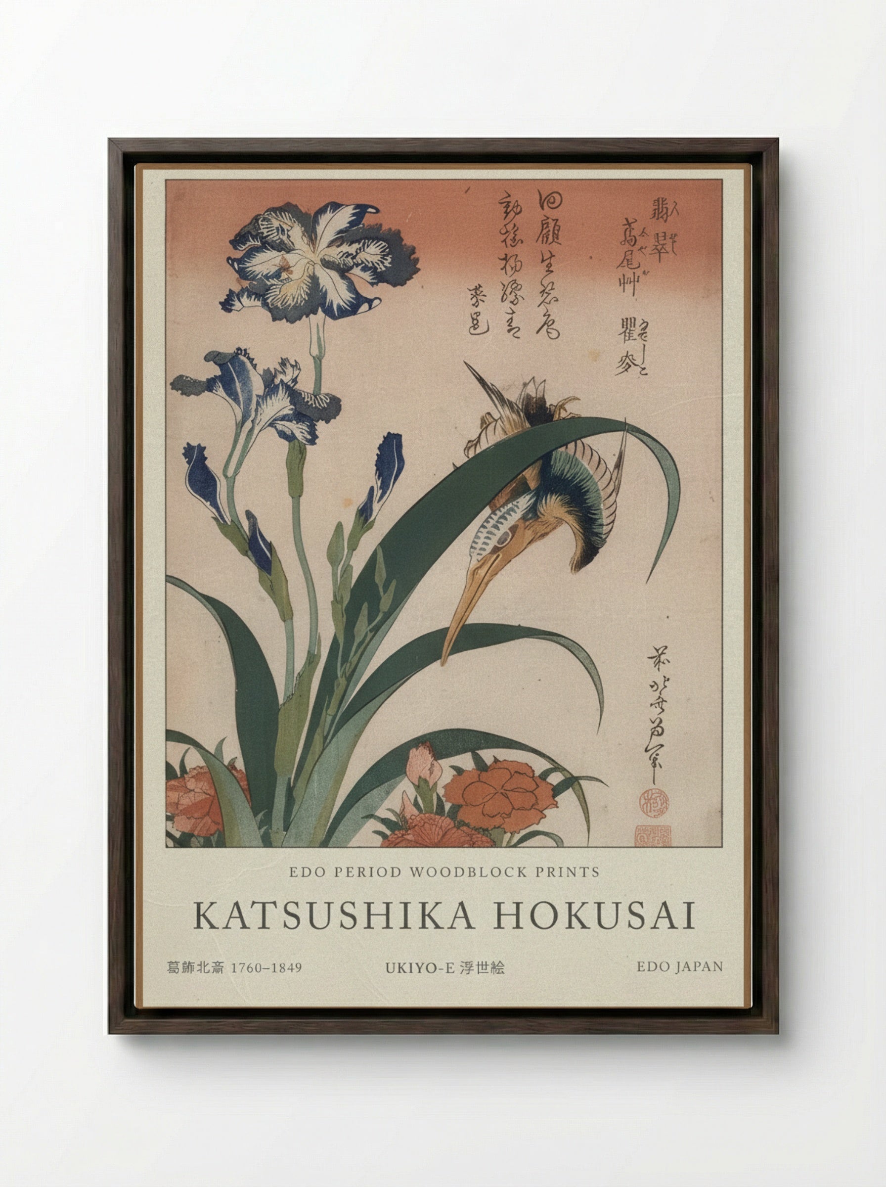 Kingfisher, Carnation, Iris – Fine Art Print