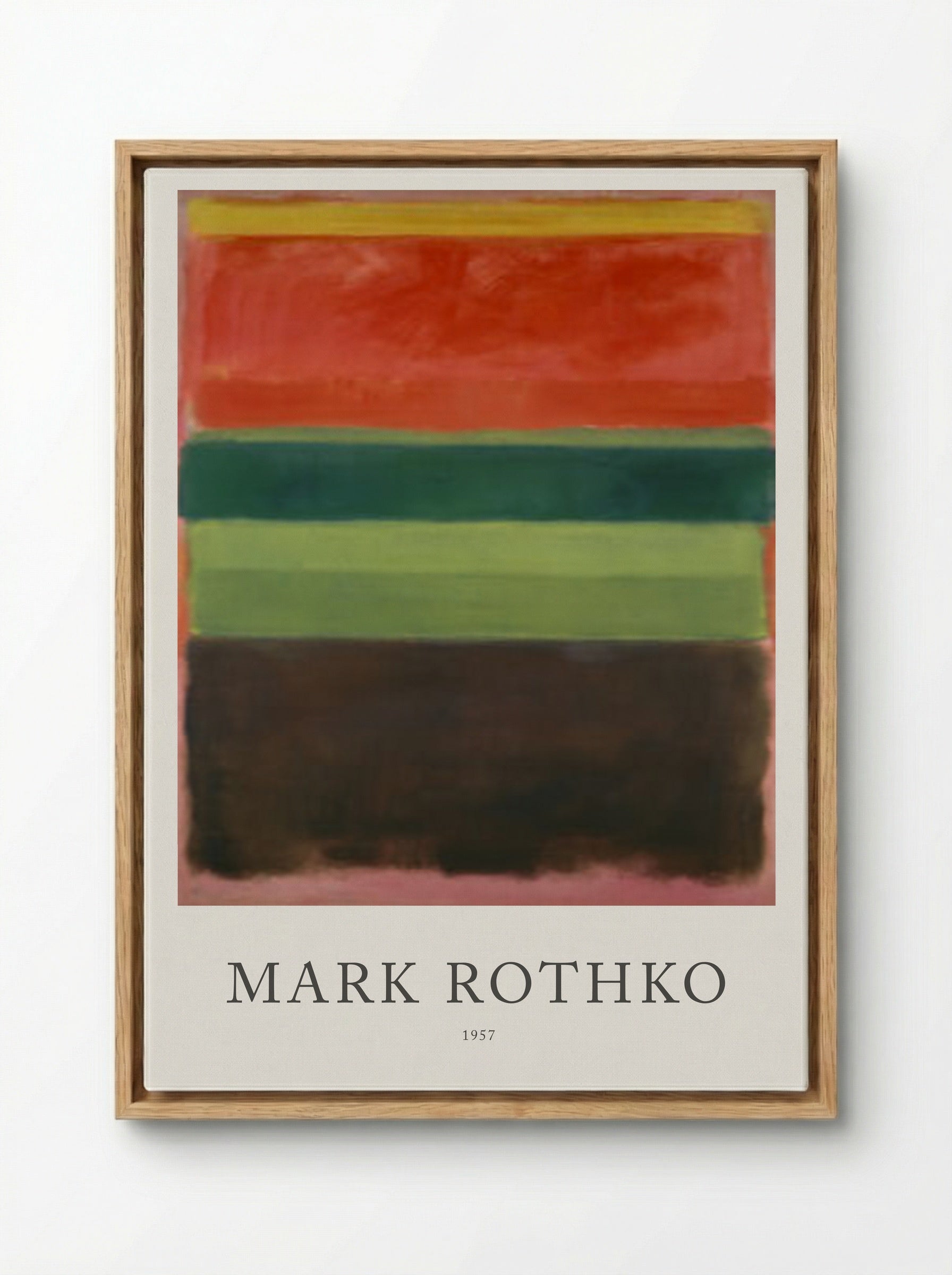 Untitled (Multiform Painting, 1957) - Mark Rothko - Framed Canvas Wood