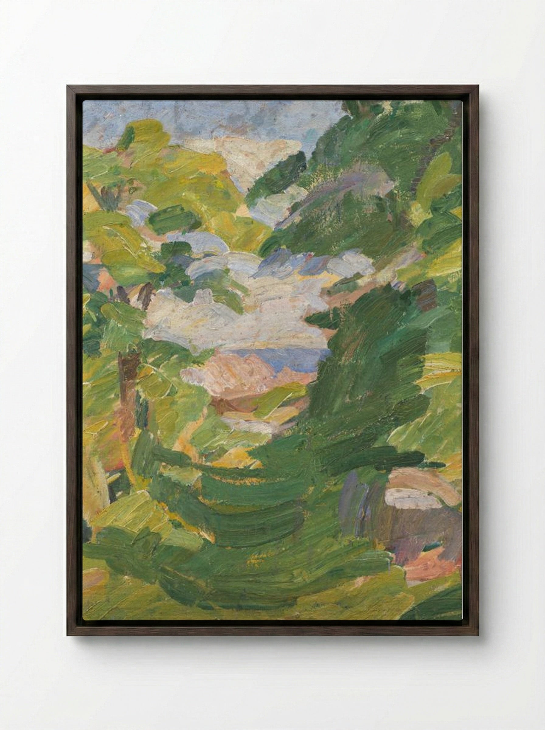 The Mind Christians - Edvard Weie - Framed Canvas Dark Wood