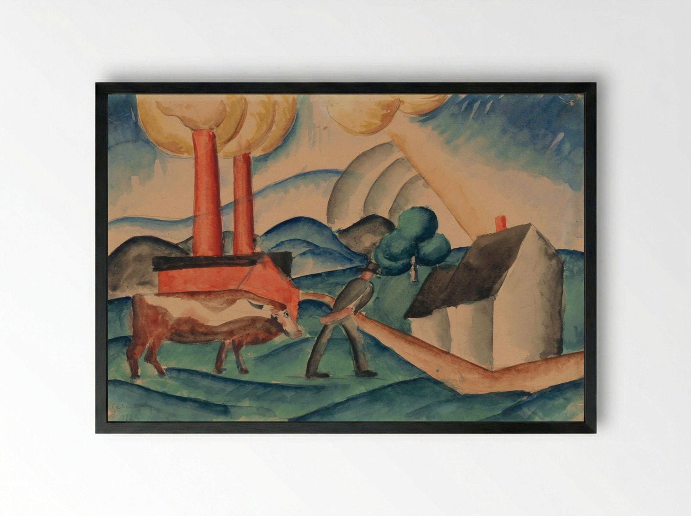 From Pasture - Schiller Geyser - Framed Print Black