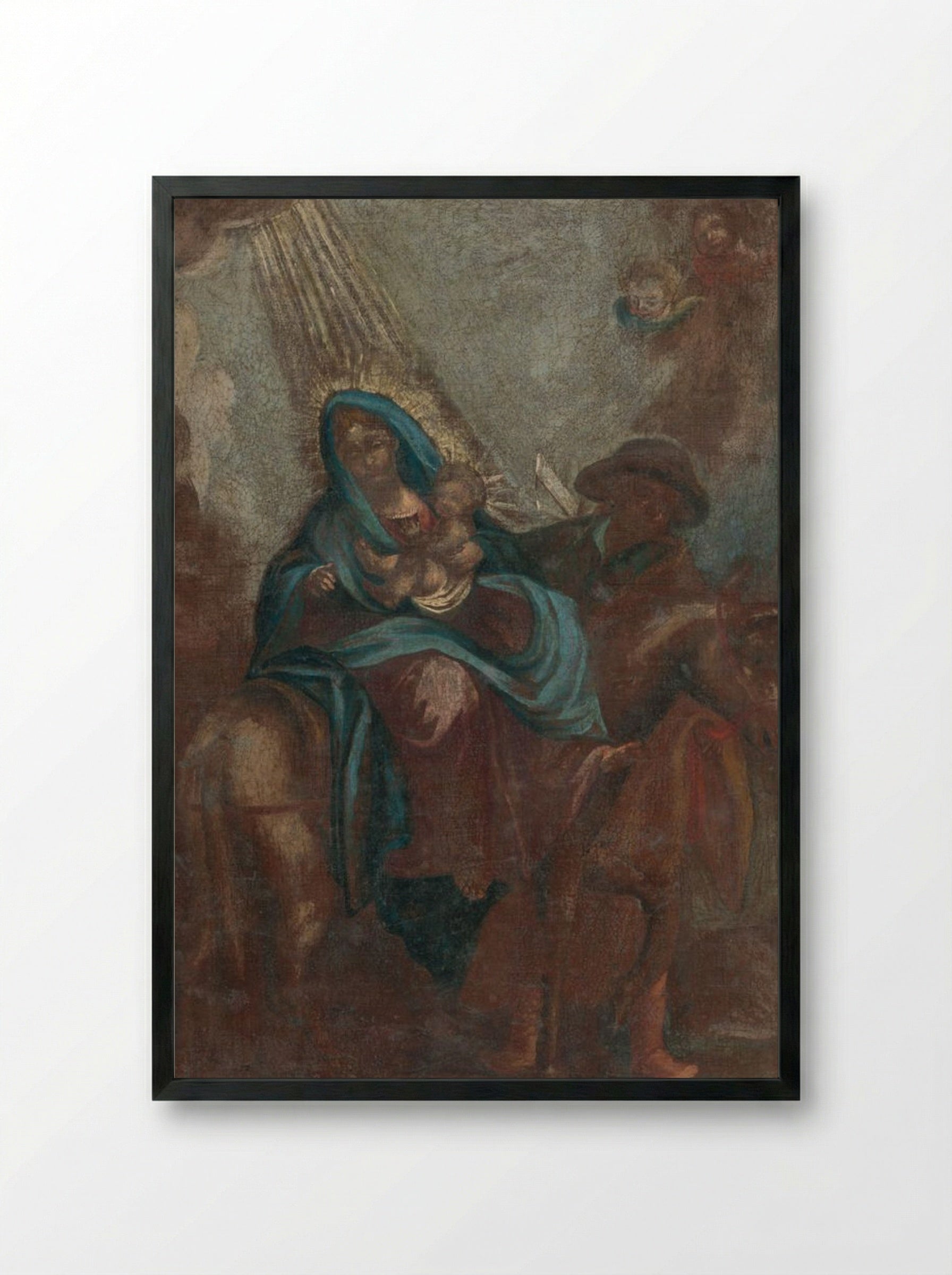 The Flight into Egypt - Fine Art Print - Framed Print Black