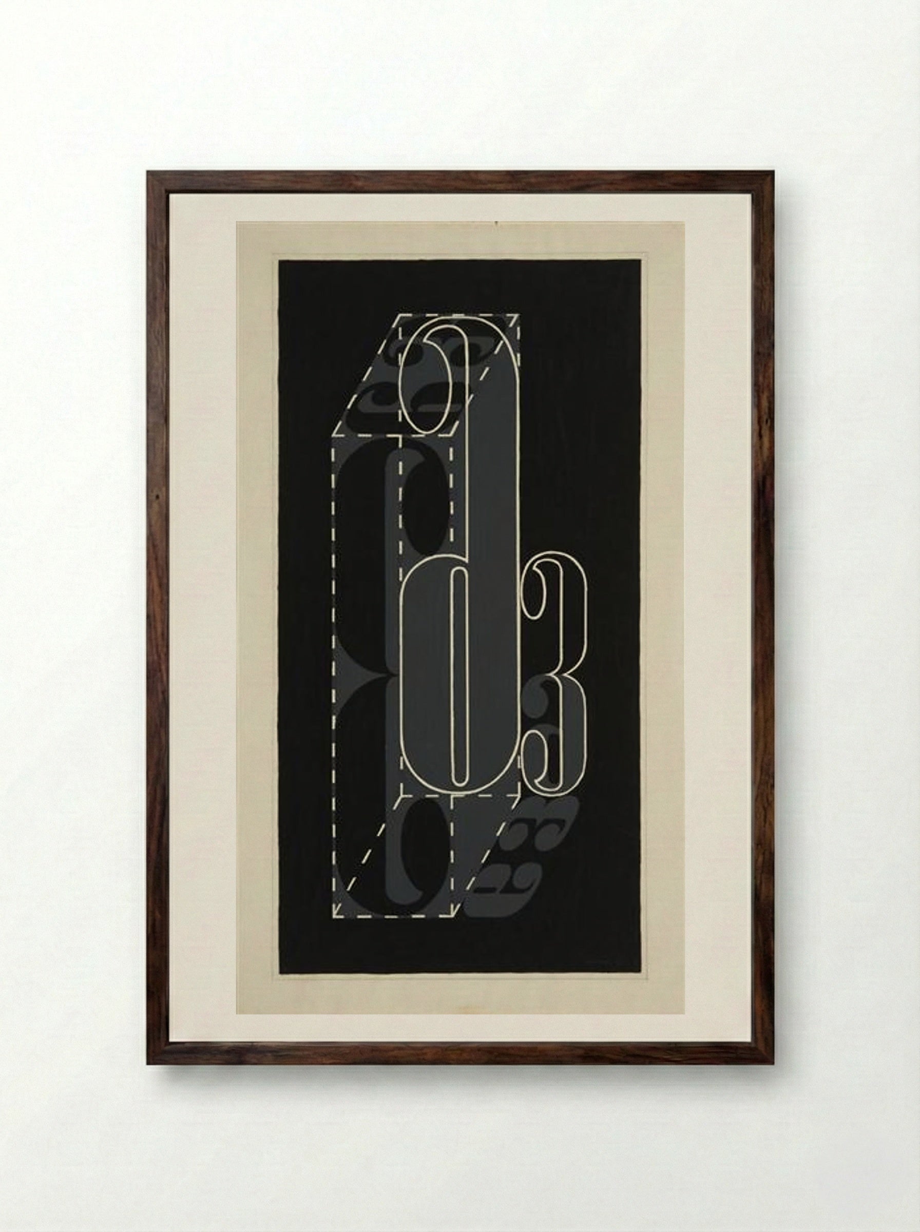 6 and 3 (Josef Albers) - Josef Albers - Framed Print Dark Wood