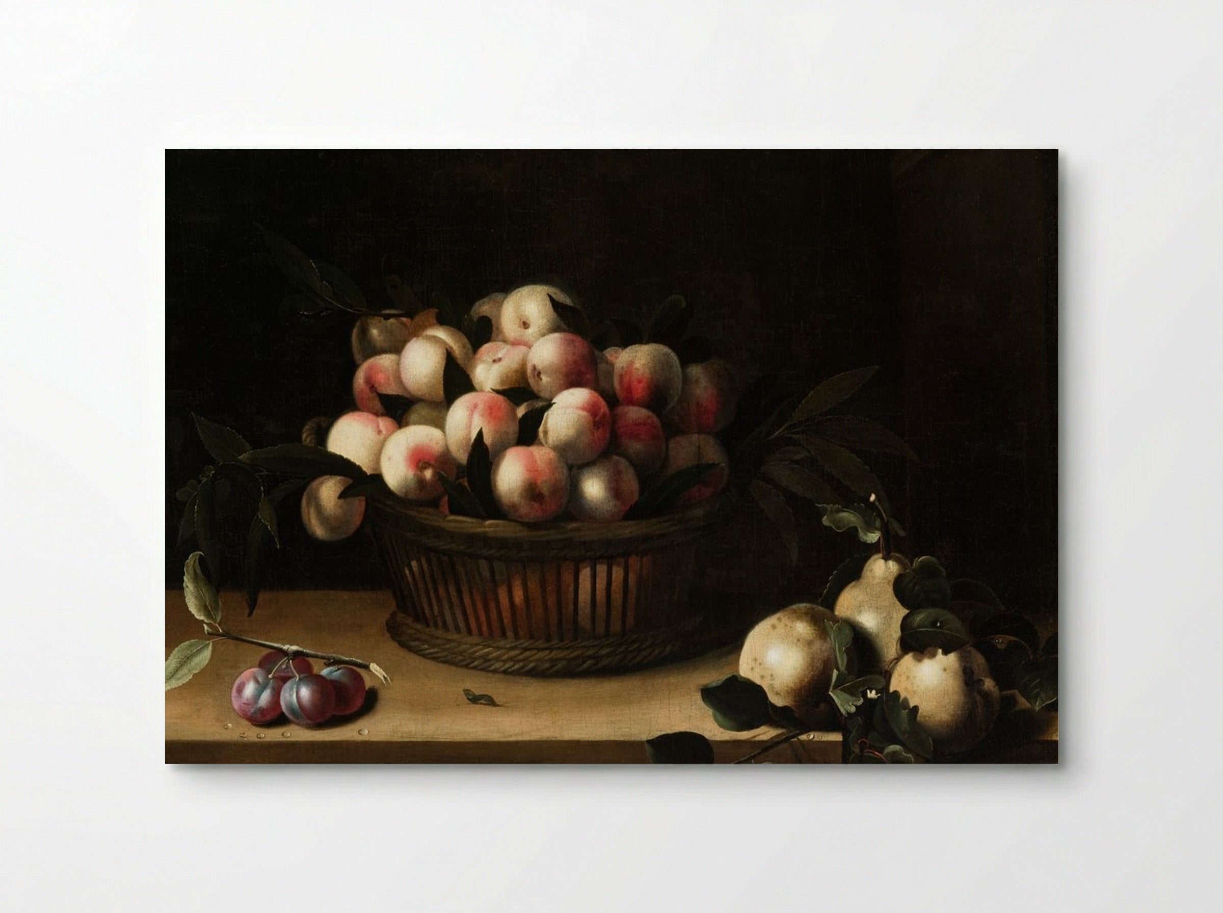 Basket of Peaches with Quinces and Plums - Louise Moillon - Poster