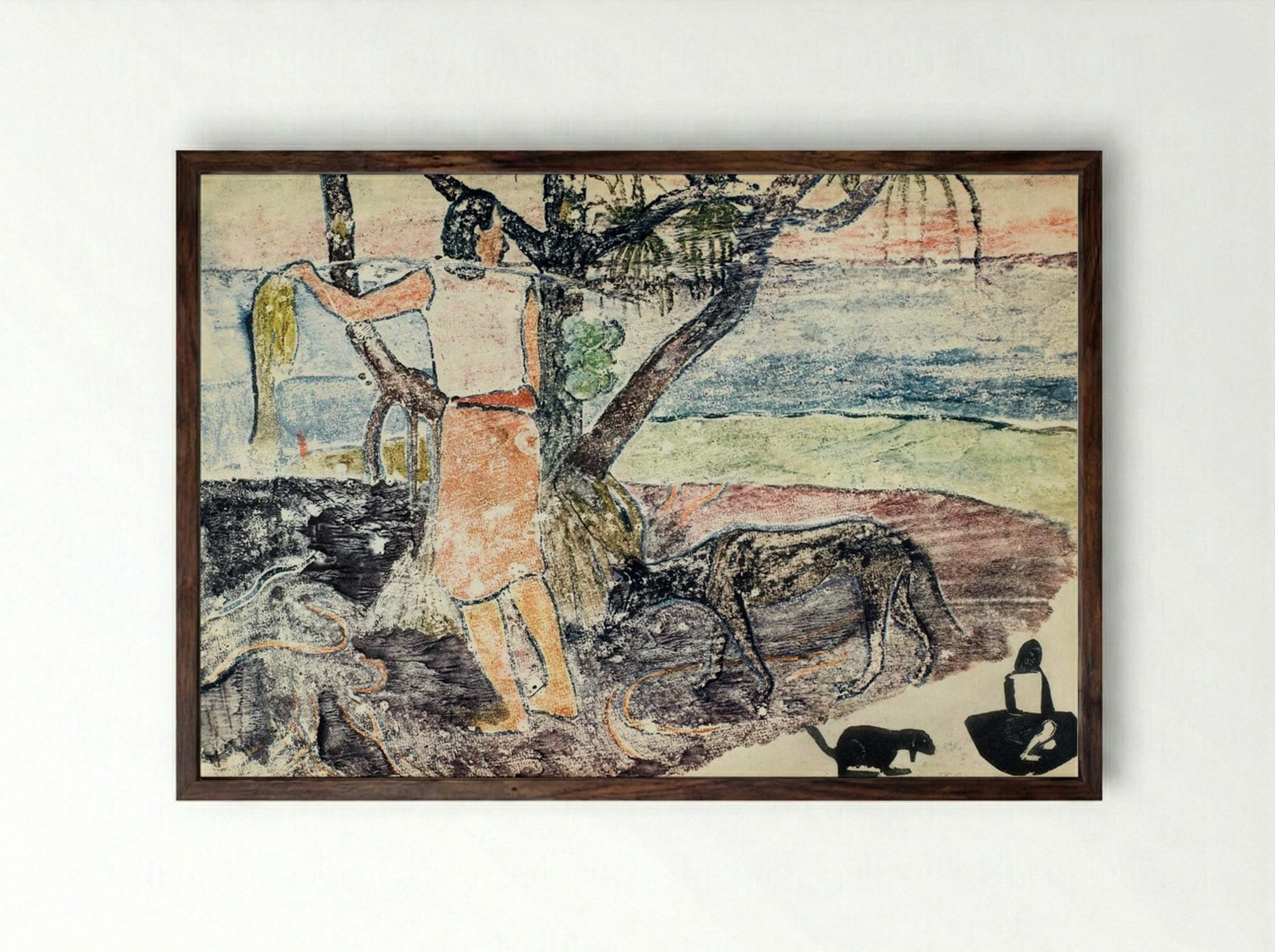 Noa Noa (Voyage de Tahiti) - Paul Gauguin - Framed Print Dark Wood