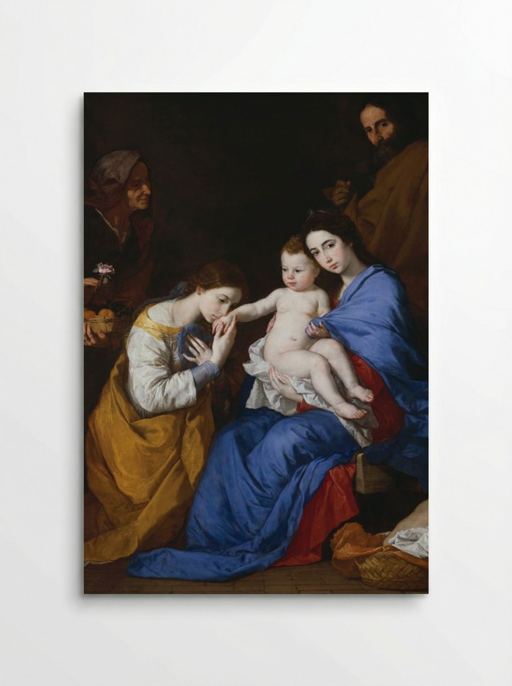 The Holy Family with Saints Anne and Catherine of Alexandria - Jusepe de Ribera - Poster