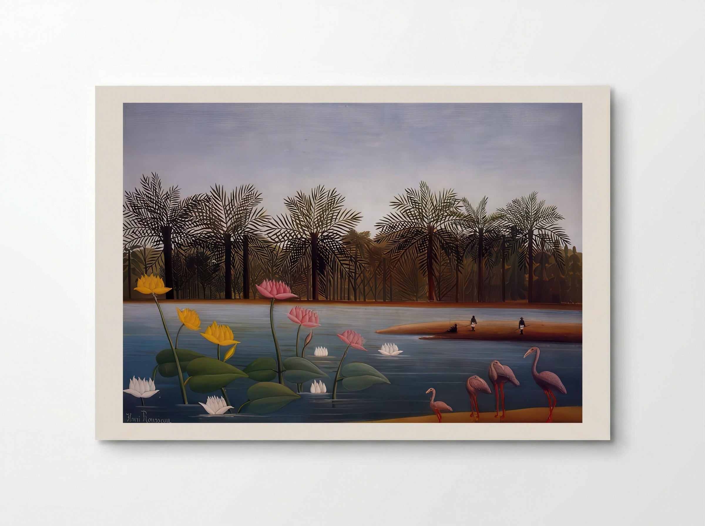 The Flamingoes by Henri Rousseau – Naïve Art Tropical Bird Print - Poster