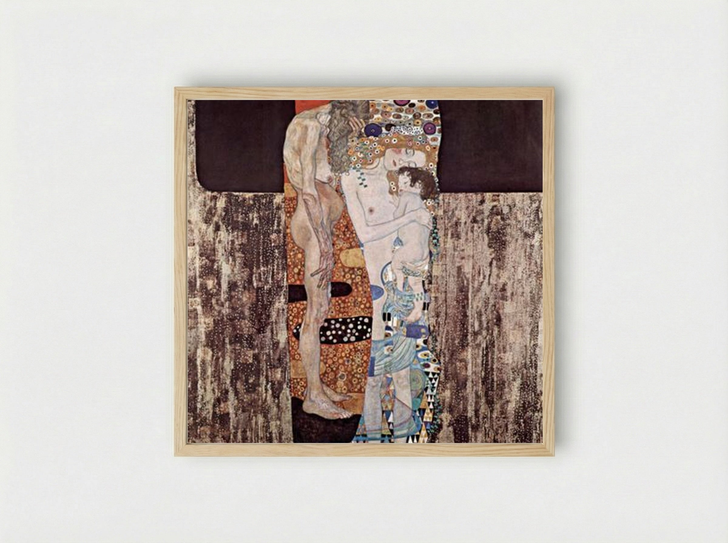 The Three Ages of Woman - Gustav Klimt - Framed Print Wood