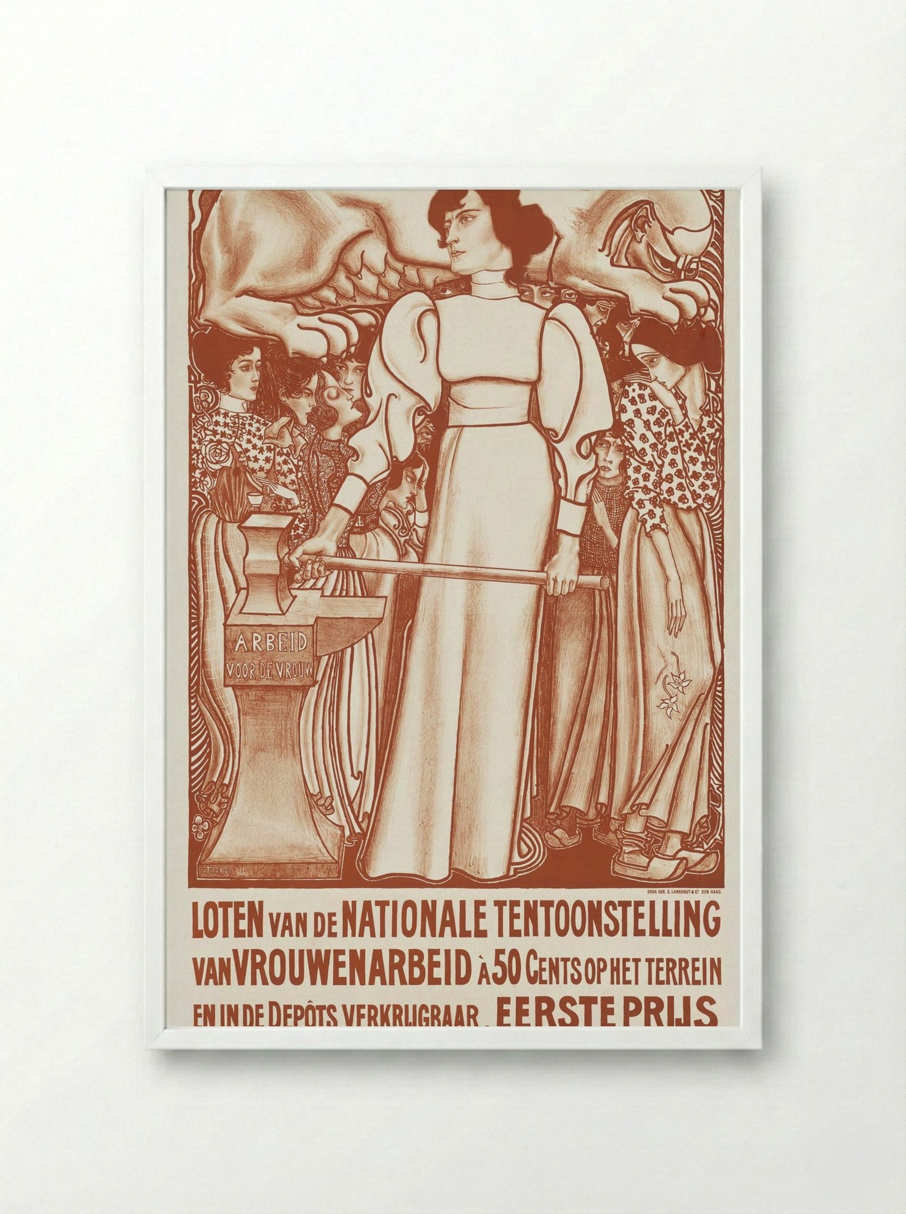 Labor for the Woman - Jan Toorop - Framed Print White