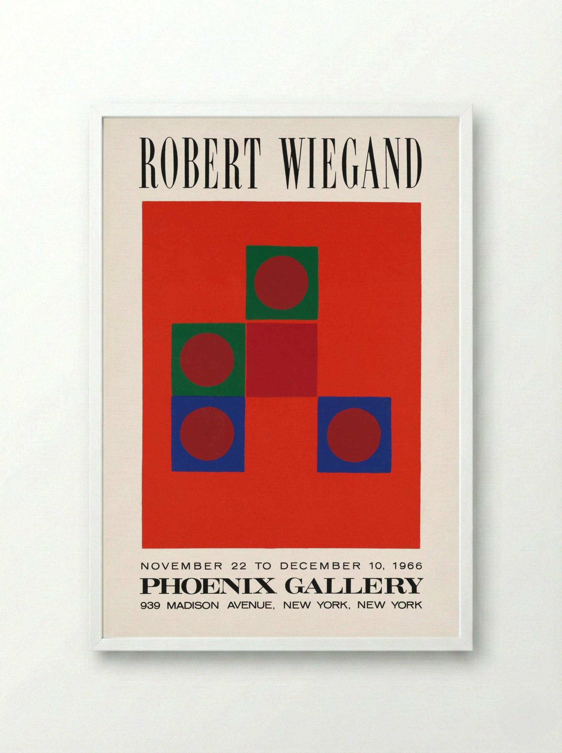 Phoenix Gallery Exhibition Poster - Robert Wiegand - Framed Print White
