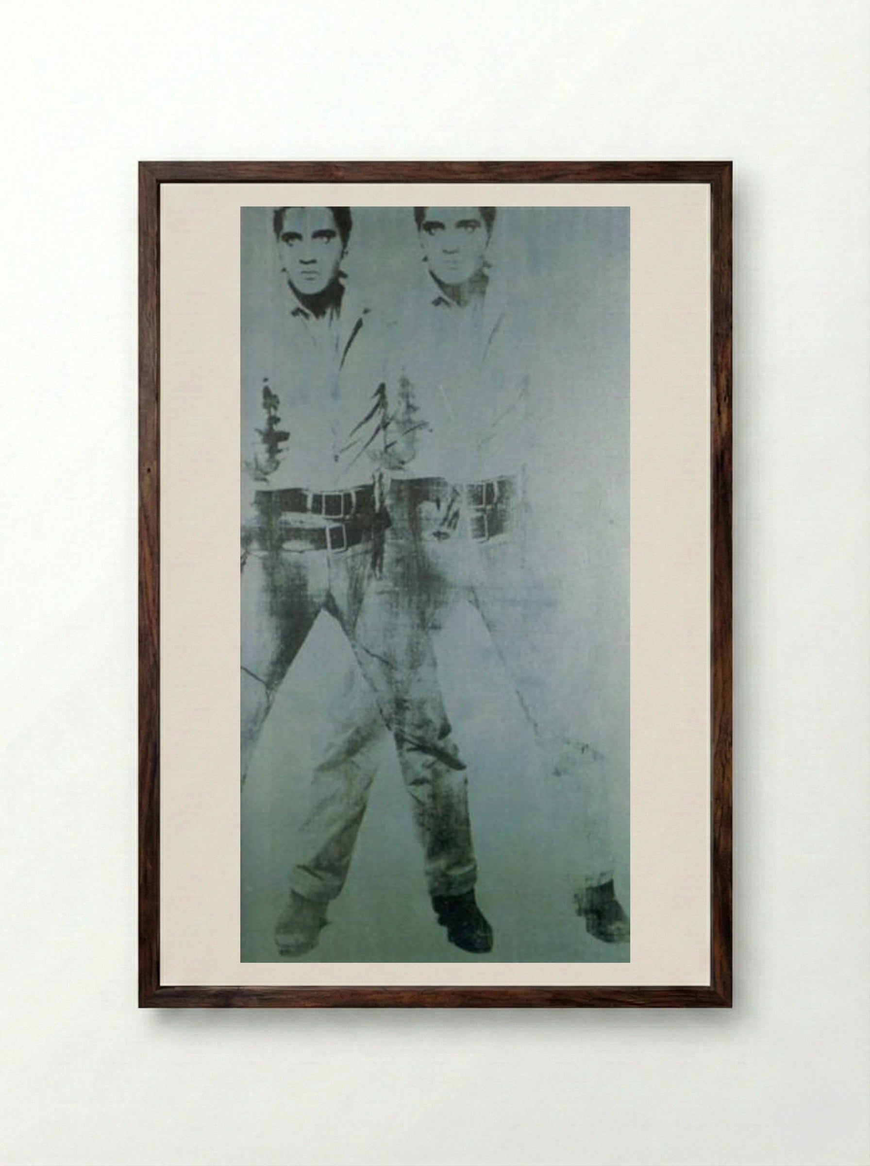 Elvis - Andy Warhol - Framed Print Dark Wood