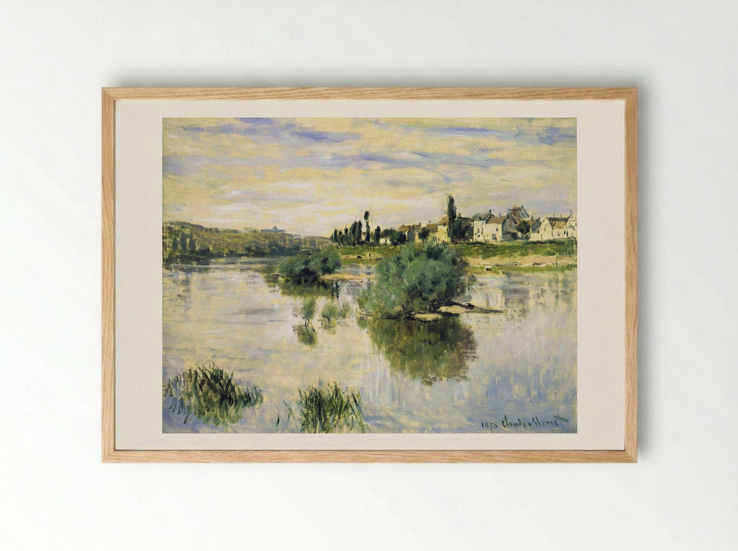The Seine at Lavacourt - Claude Monet - Framed Print Wood
