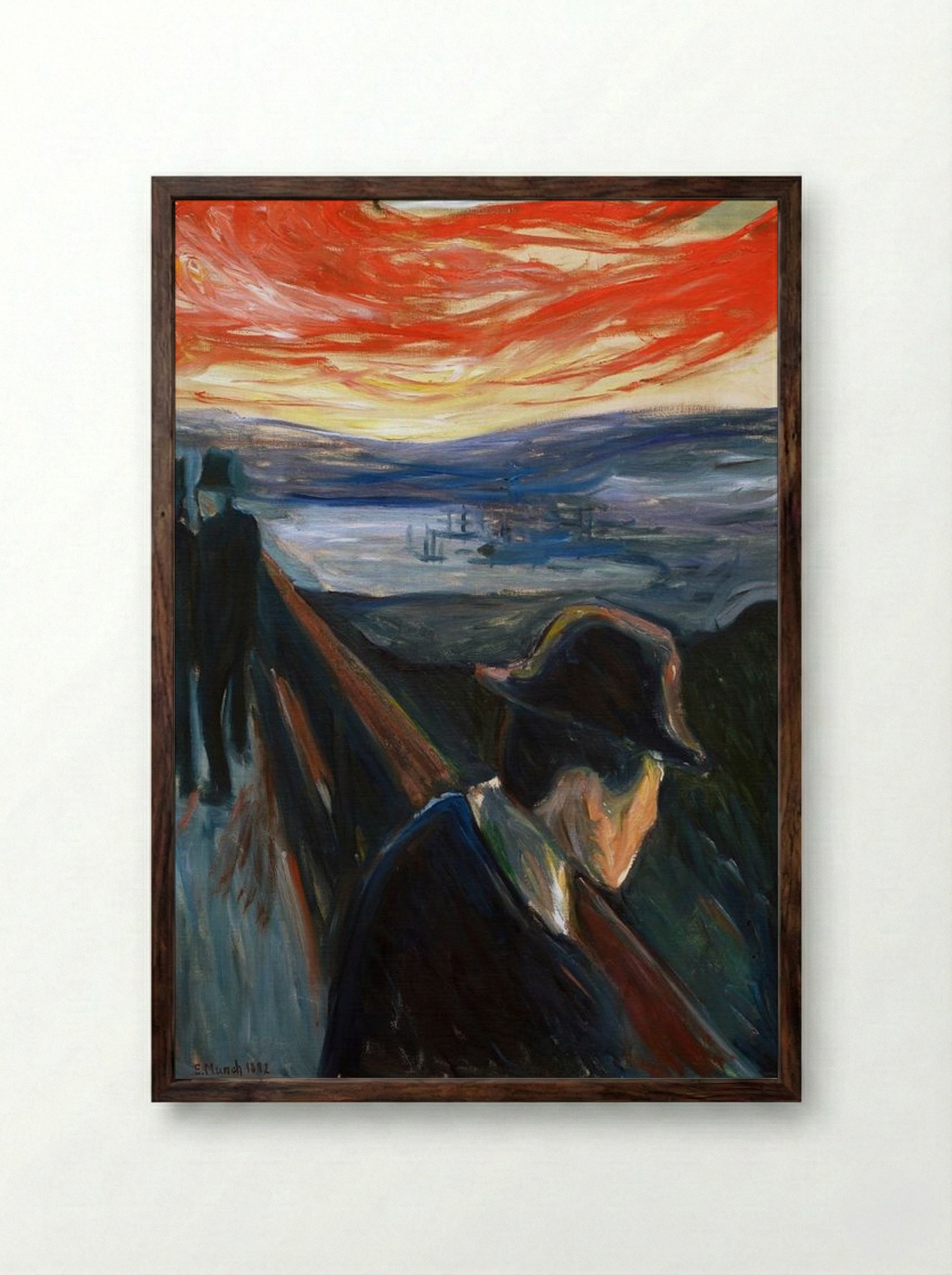 Despair - Edvard Munch - Framed Print Dark Wood