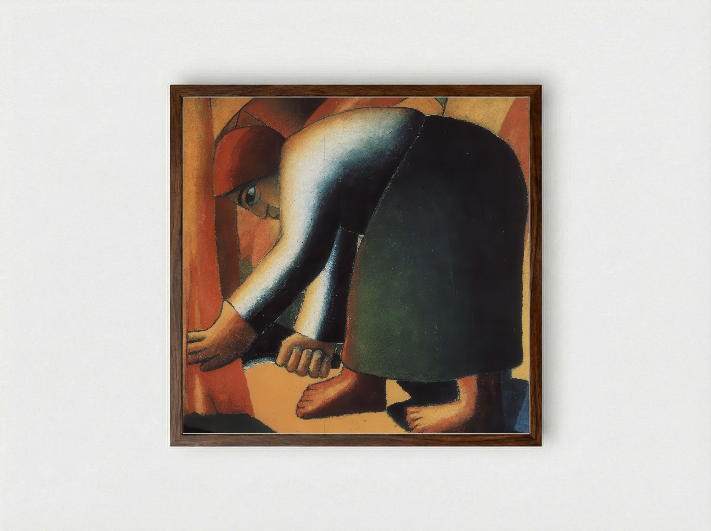 The Reaper - Kazimir Malevich - Framed Print Dark Wood