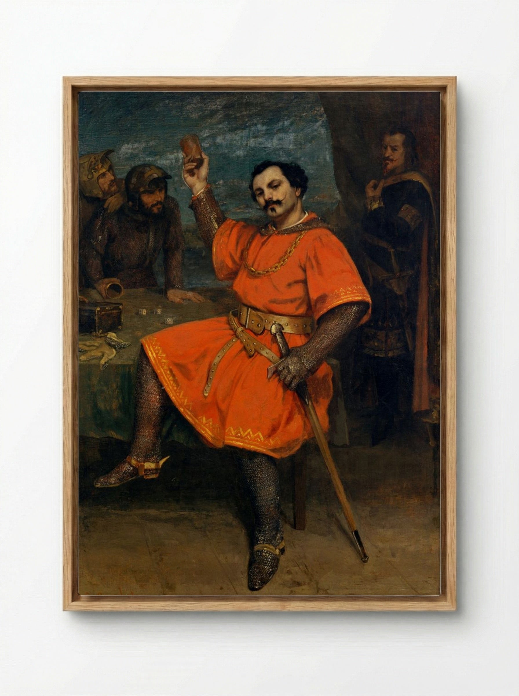 Portrait of Louis Guéymard as Robert le Diable - Gustave Courbet - Framed Canvas Wood