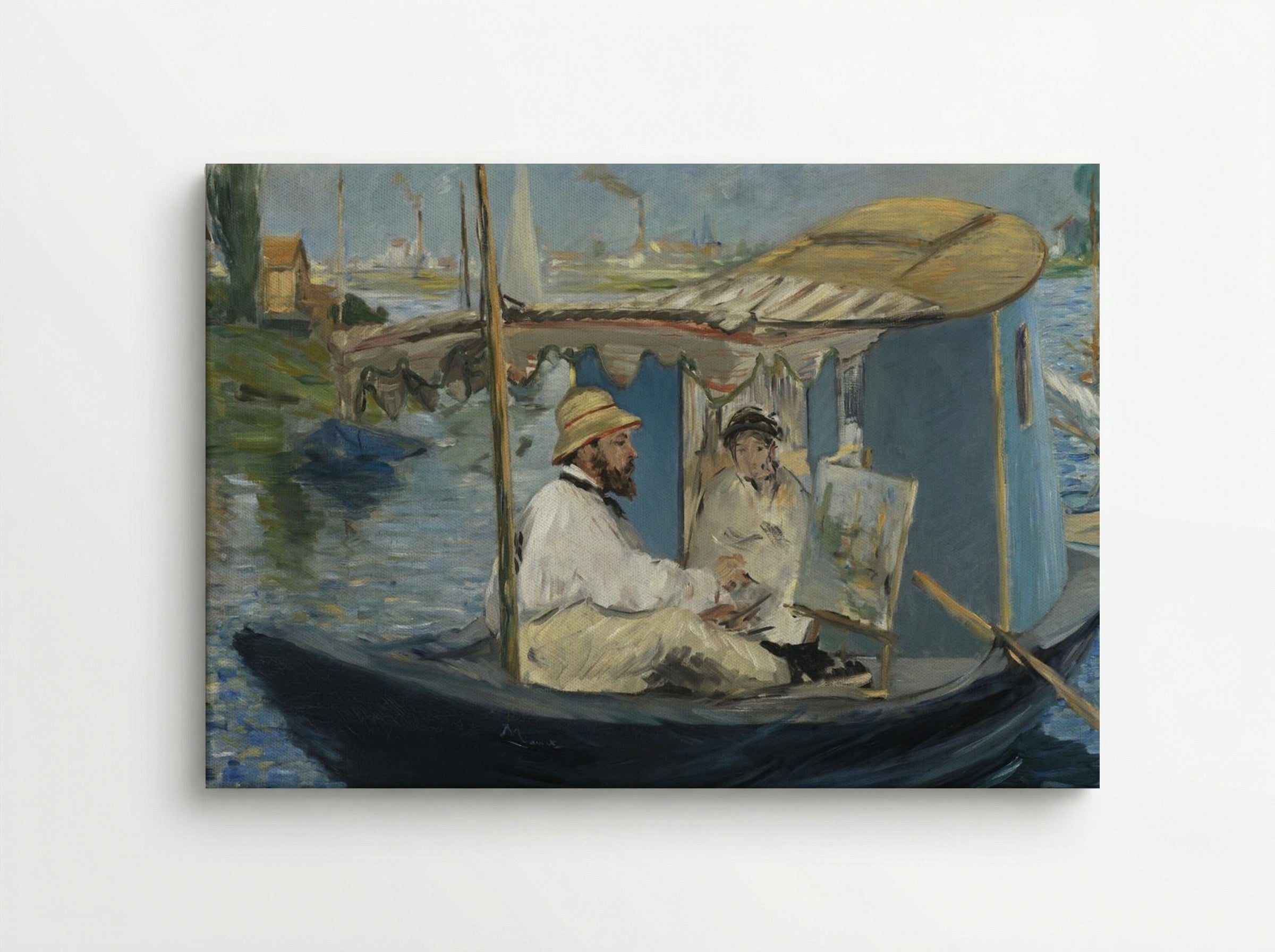 Claude Monet Painting in his Studio - Édouard Manet - Canvas