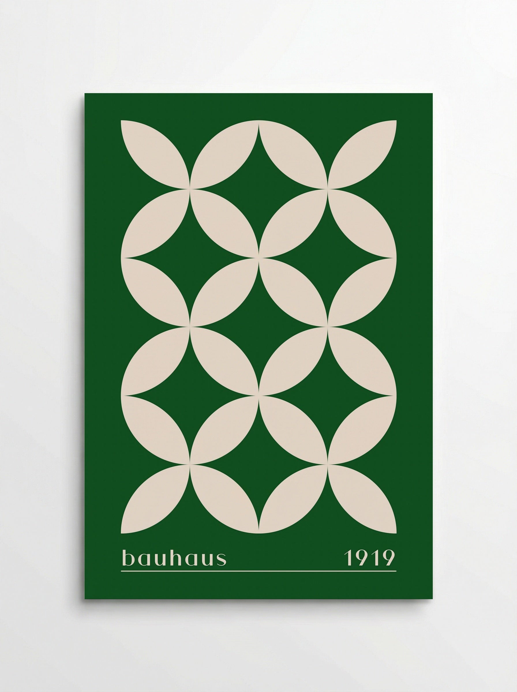 Bauhaus Petal Matrix in Green (1919) - Poster