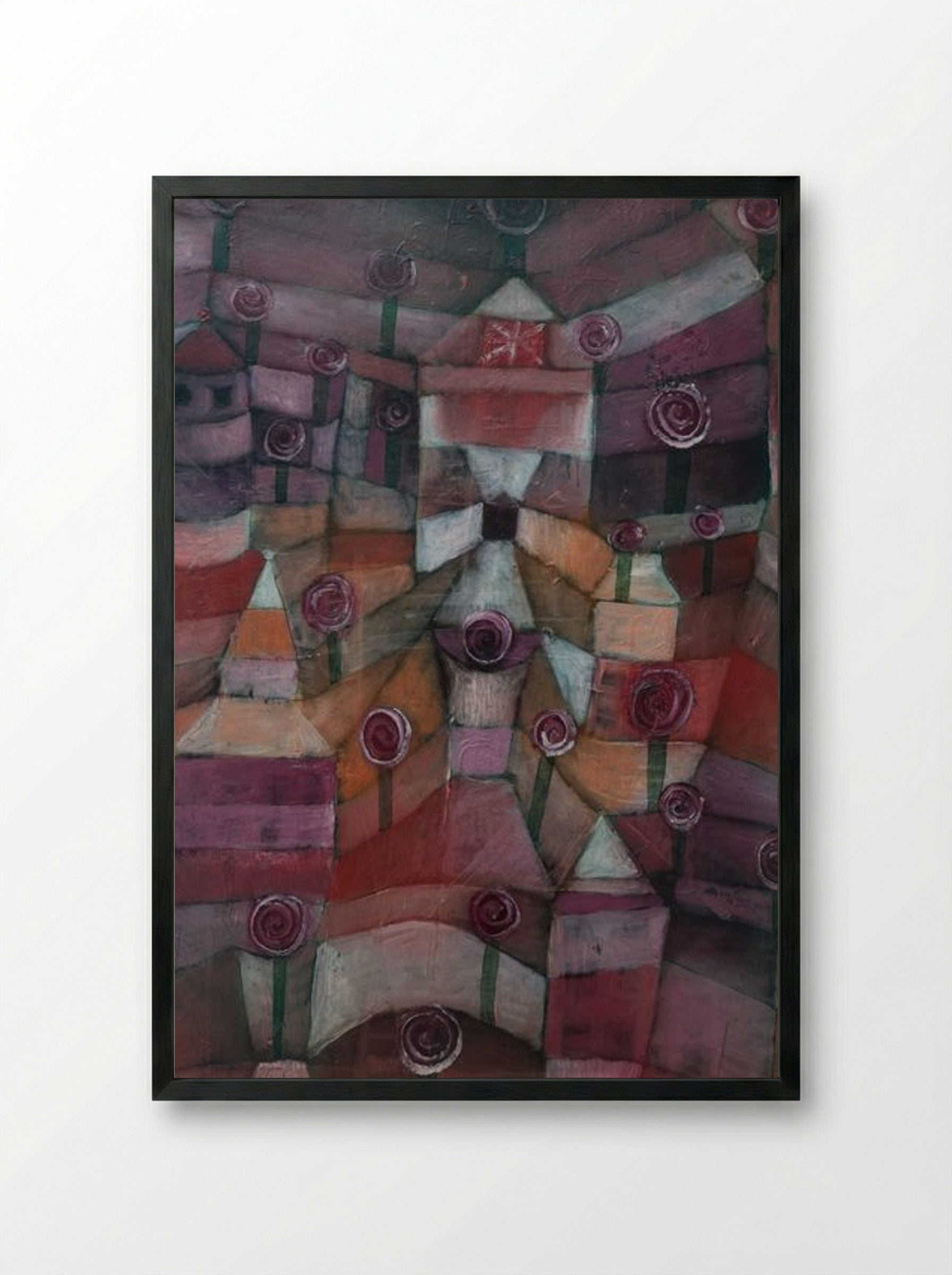 Rose Garden - Paul Klee - Framed Print Black