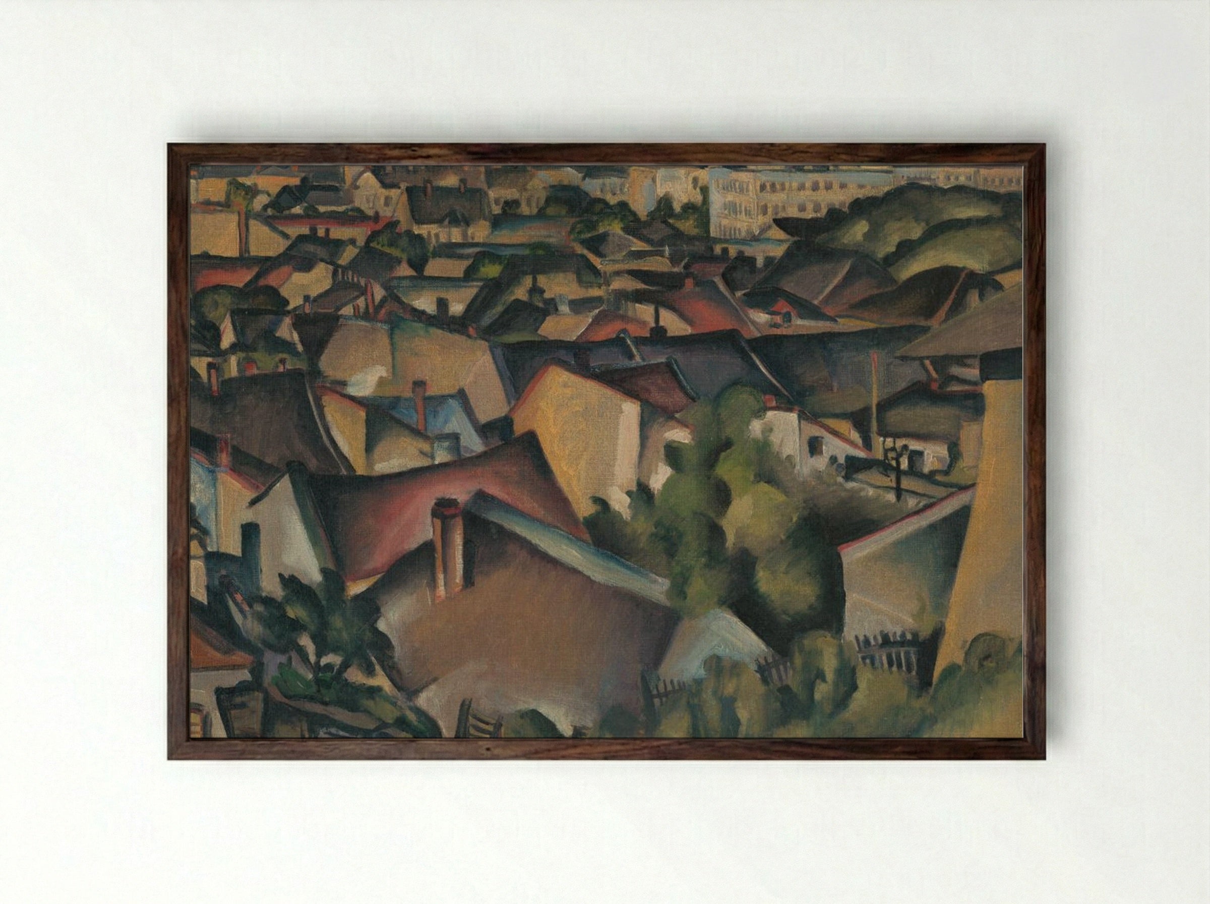 Kosice in Spring - Konstantin Bauer - Framed Print Dark Wood