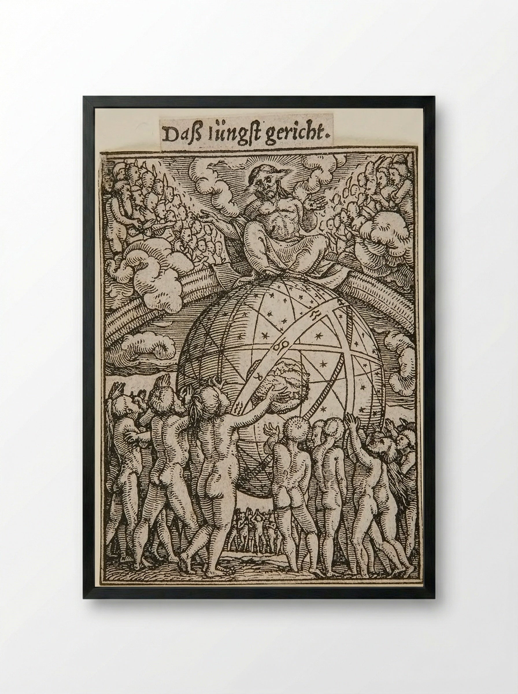 The Last Judgment - Hans Holbein the Younger - Framed Print Black