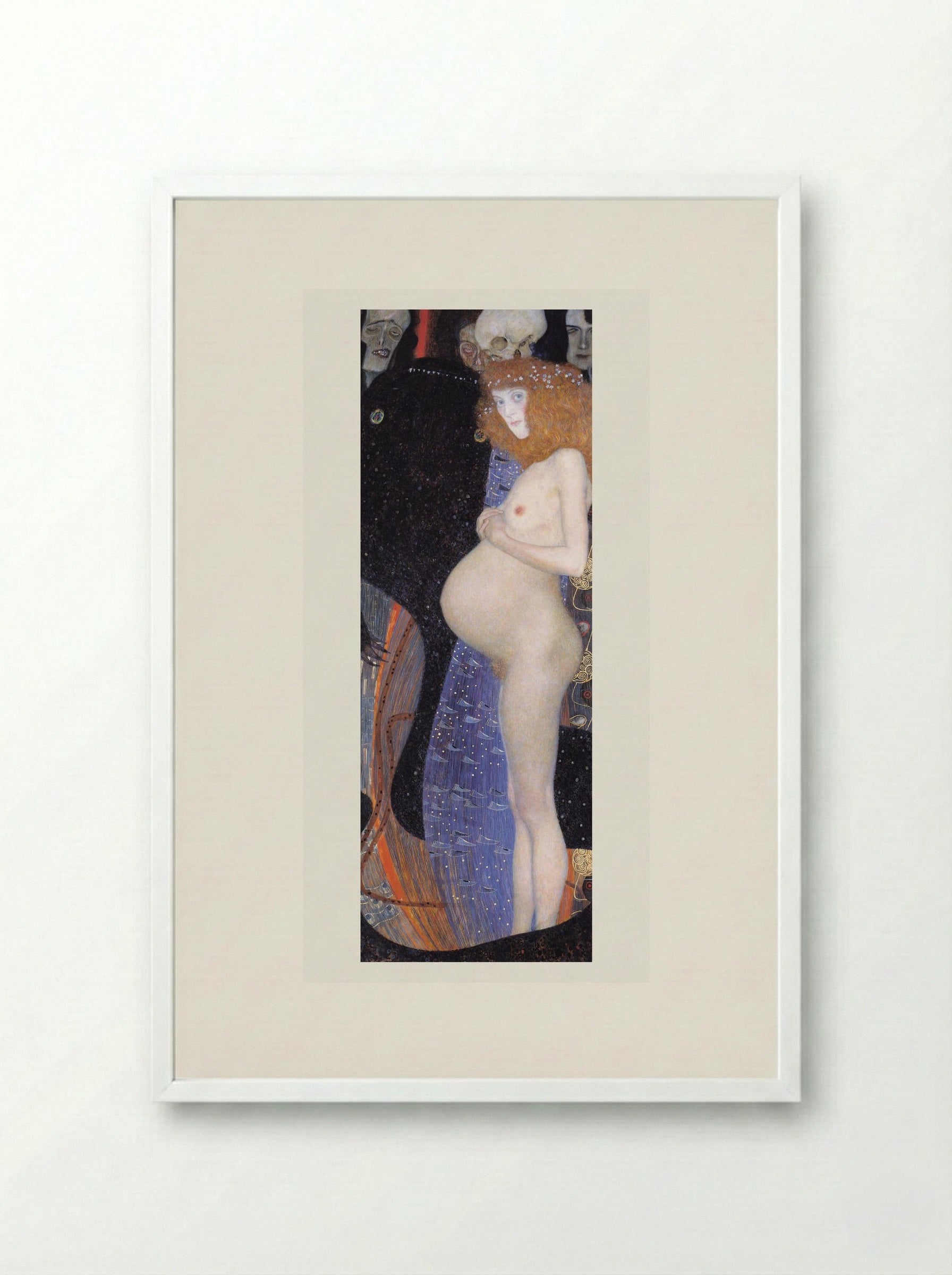 Hope I - Gustav Klimt - Framed Print White