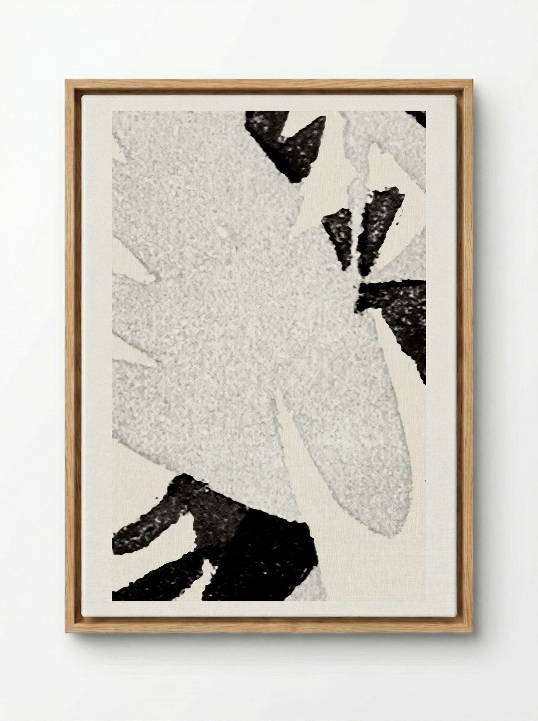 Abstract Composition (Black and White) - Franz Marc - Framed Canvas Wood