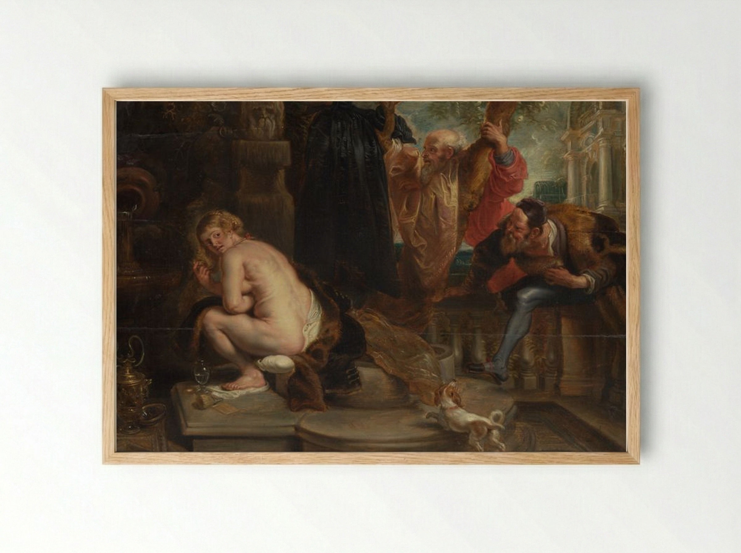 Susanna and the Elders - Peter Paul Rubens - Framed Print Wood