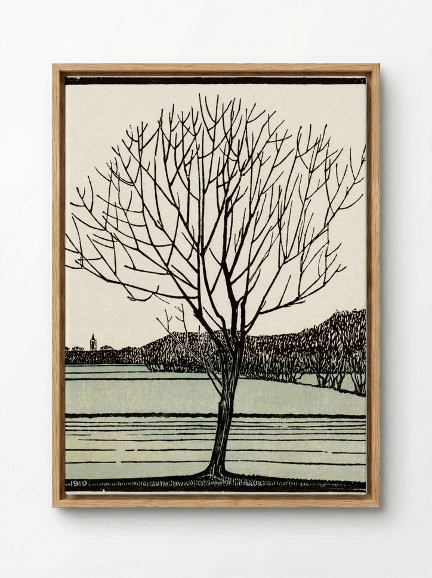 Bald Tree - Julie de Graag - Framed Canvas Wood