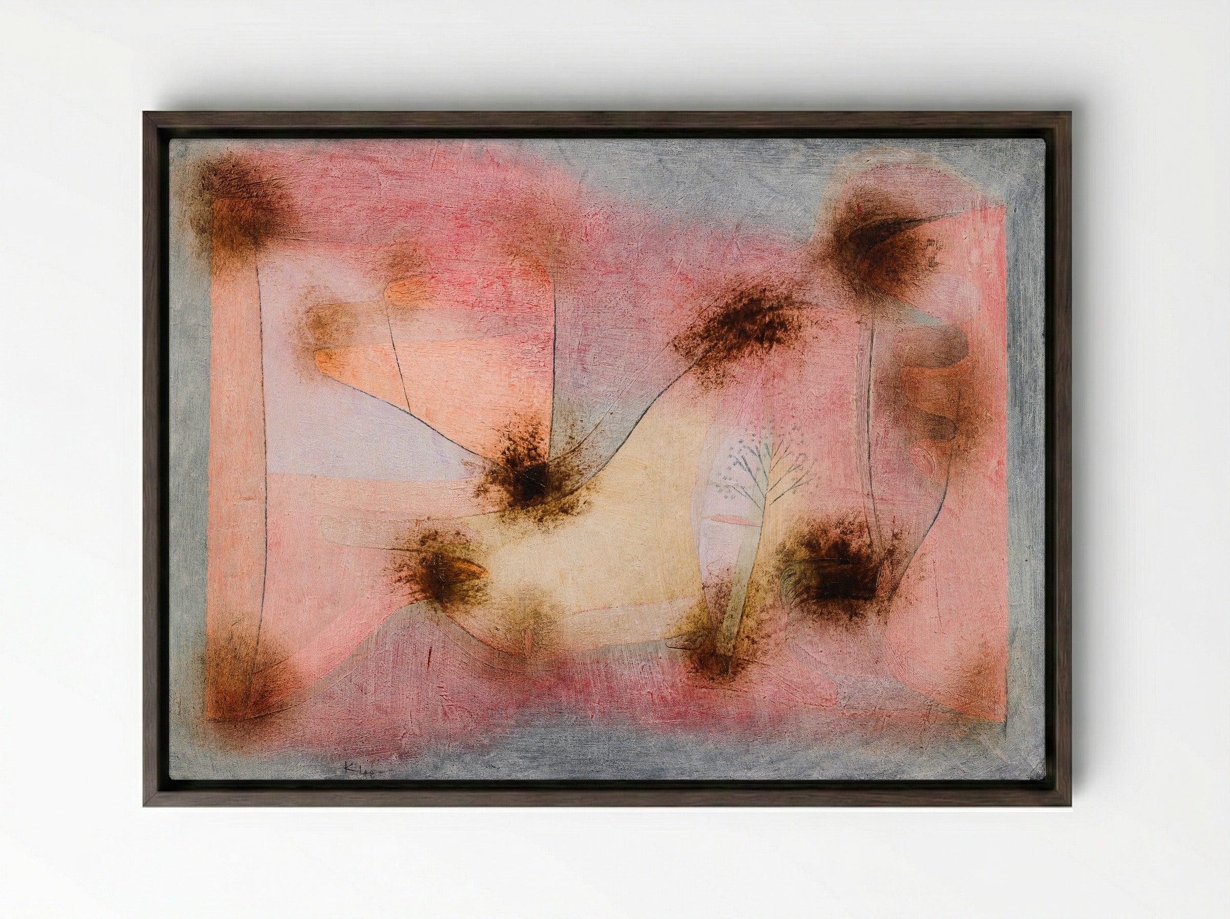 Hardy Plants - Paul Klee - Framed Canvas Dark Wood