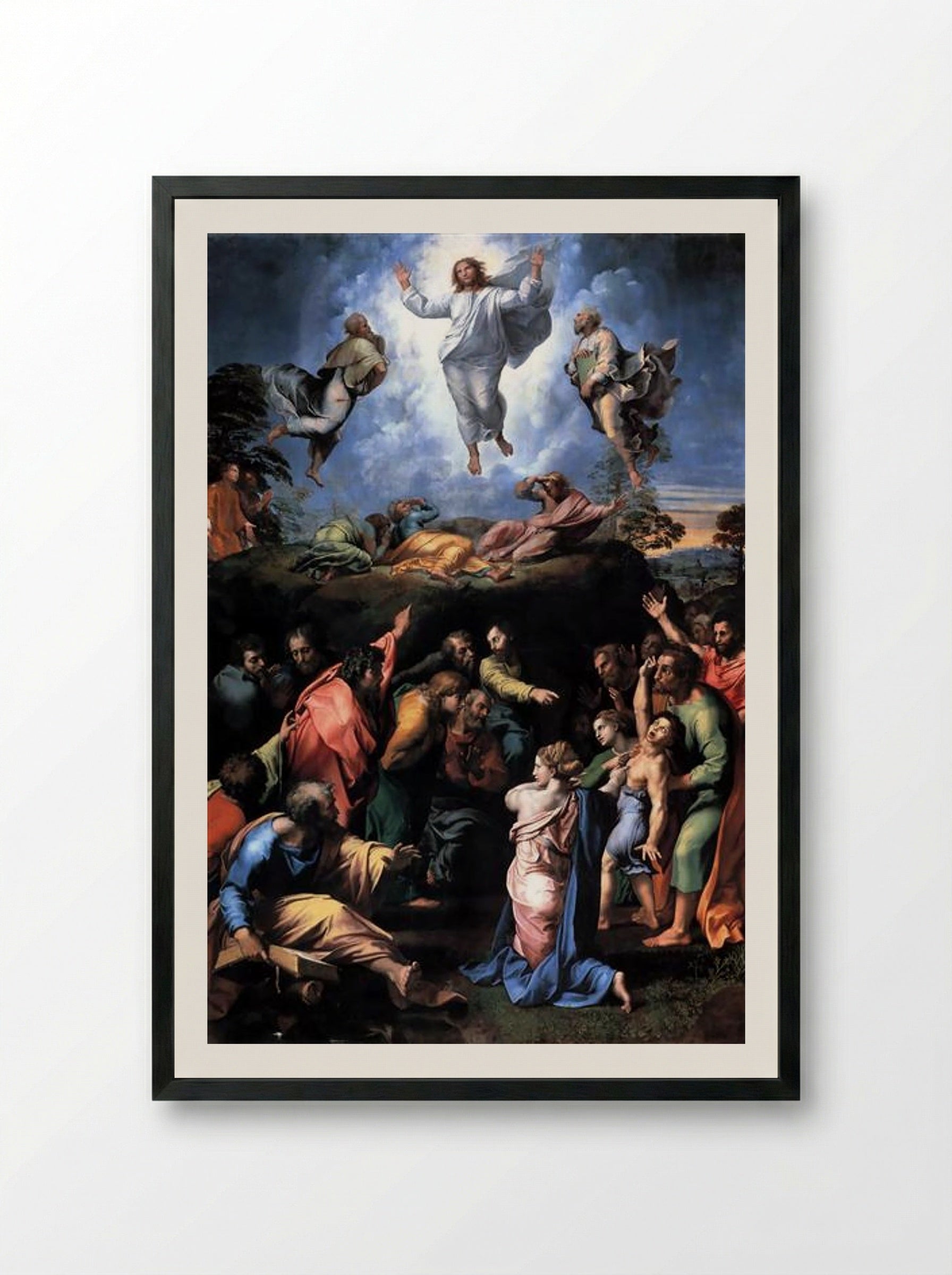 The Transfiguration - Raphael - Framed Print Black