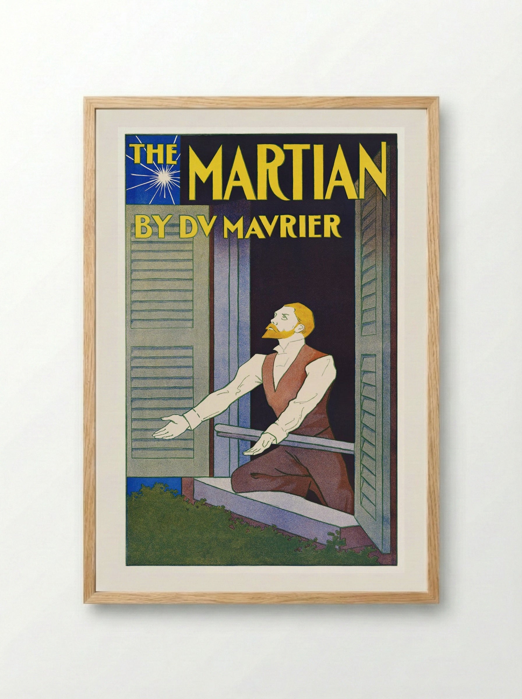 The Martian by D.V. Maurier - Edward Penfield - Framed Print Wood