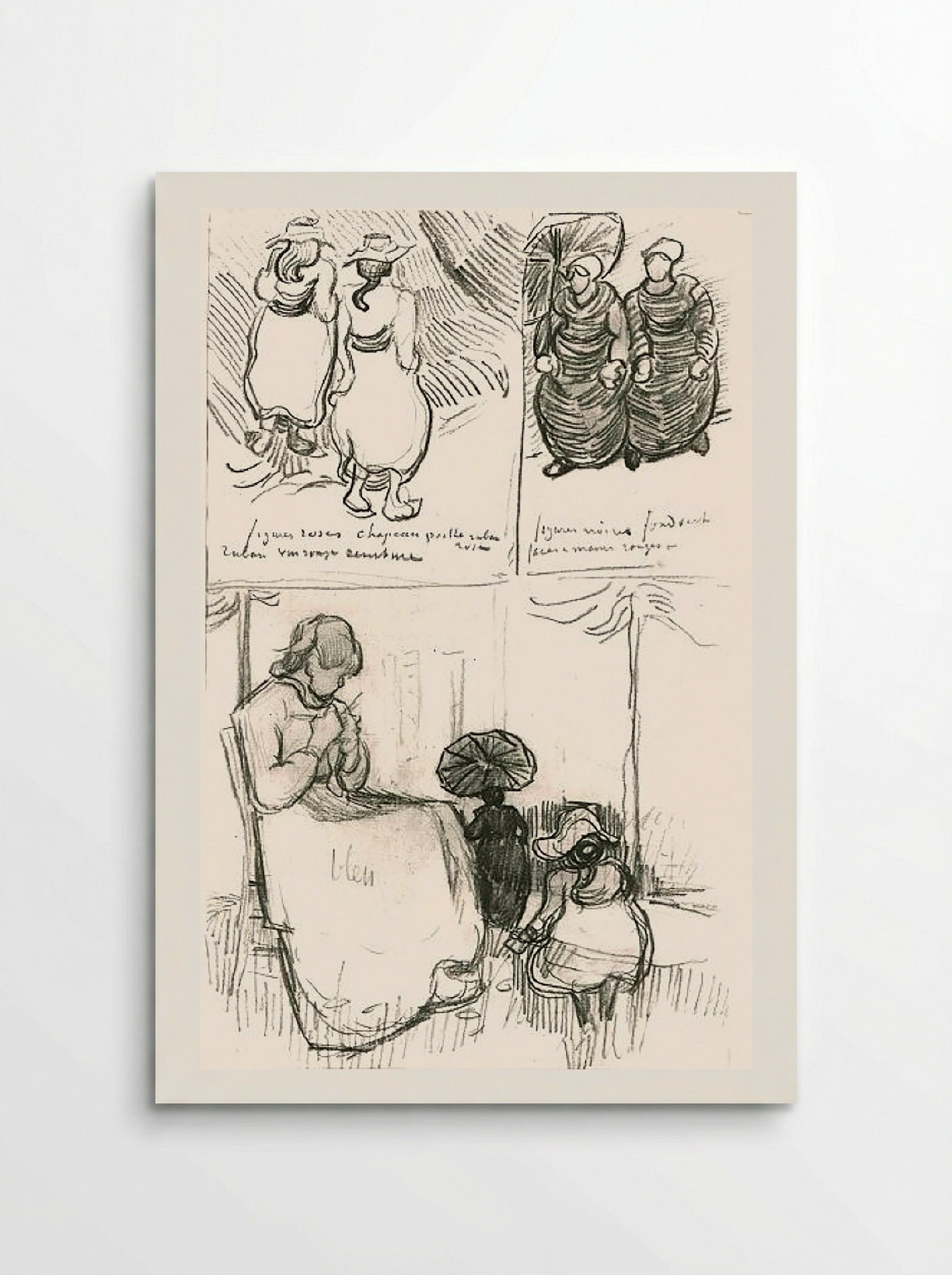 Three Studies of Women - Vincent van Gogh - Poster