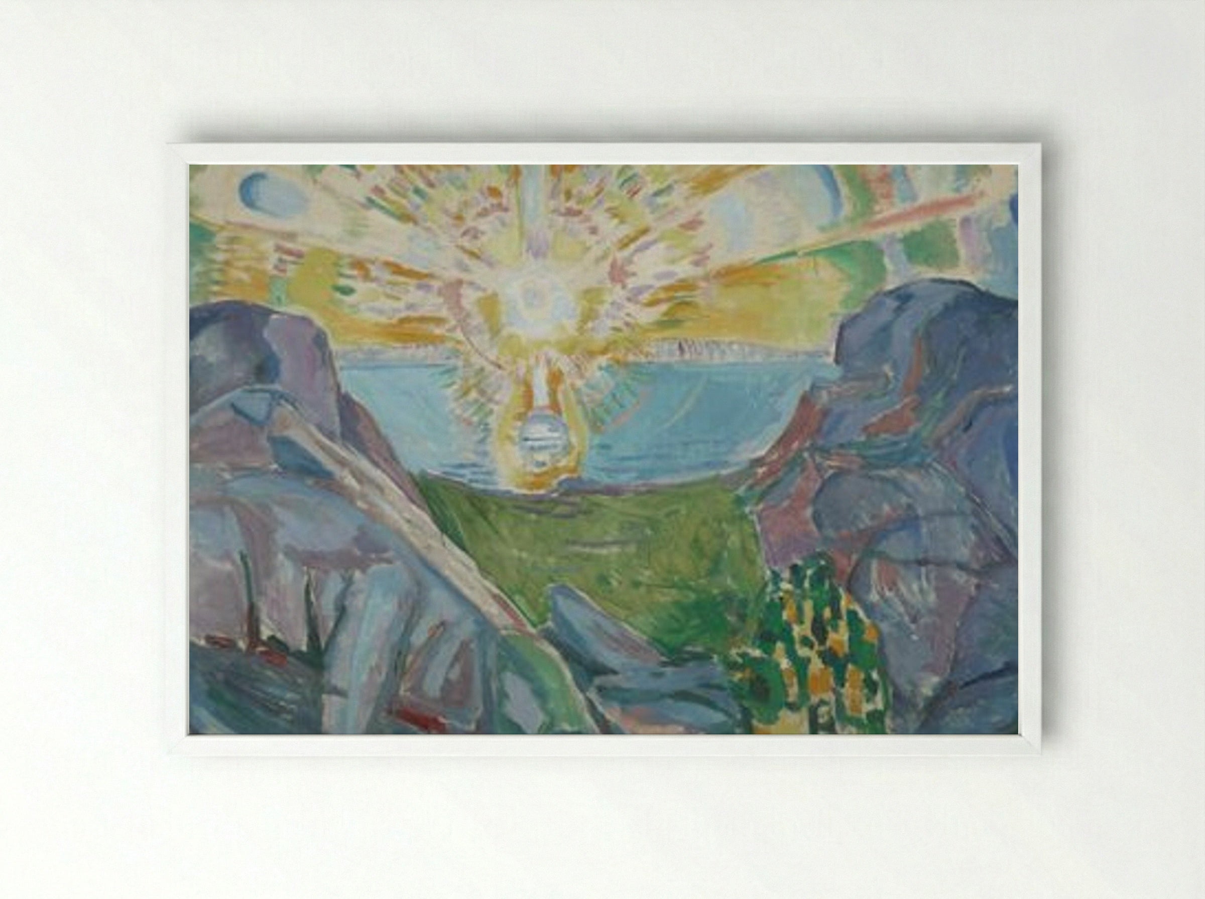 The Sun - Edvard Munch - Framed Print White