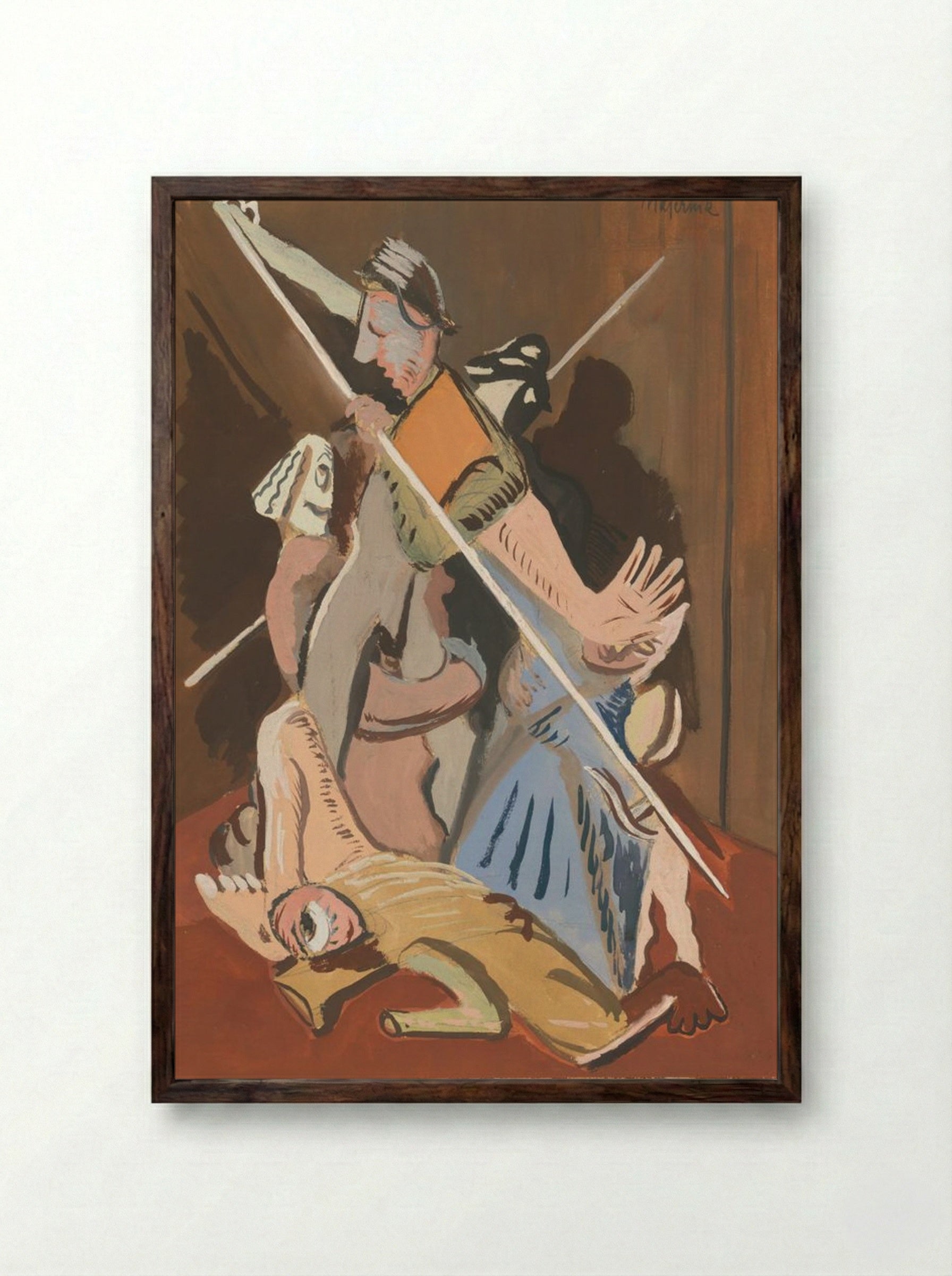St Sebastian - Cyprián Majerník - Framed Print Dark Wood