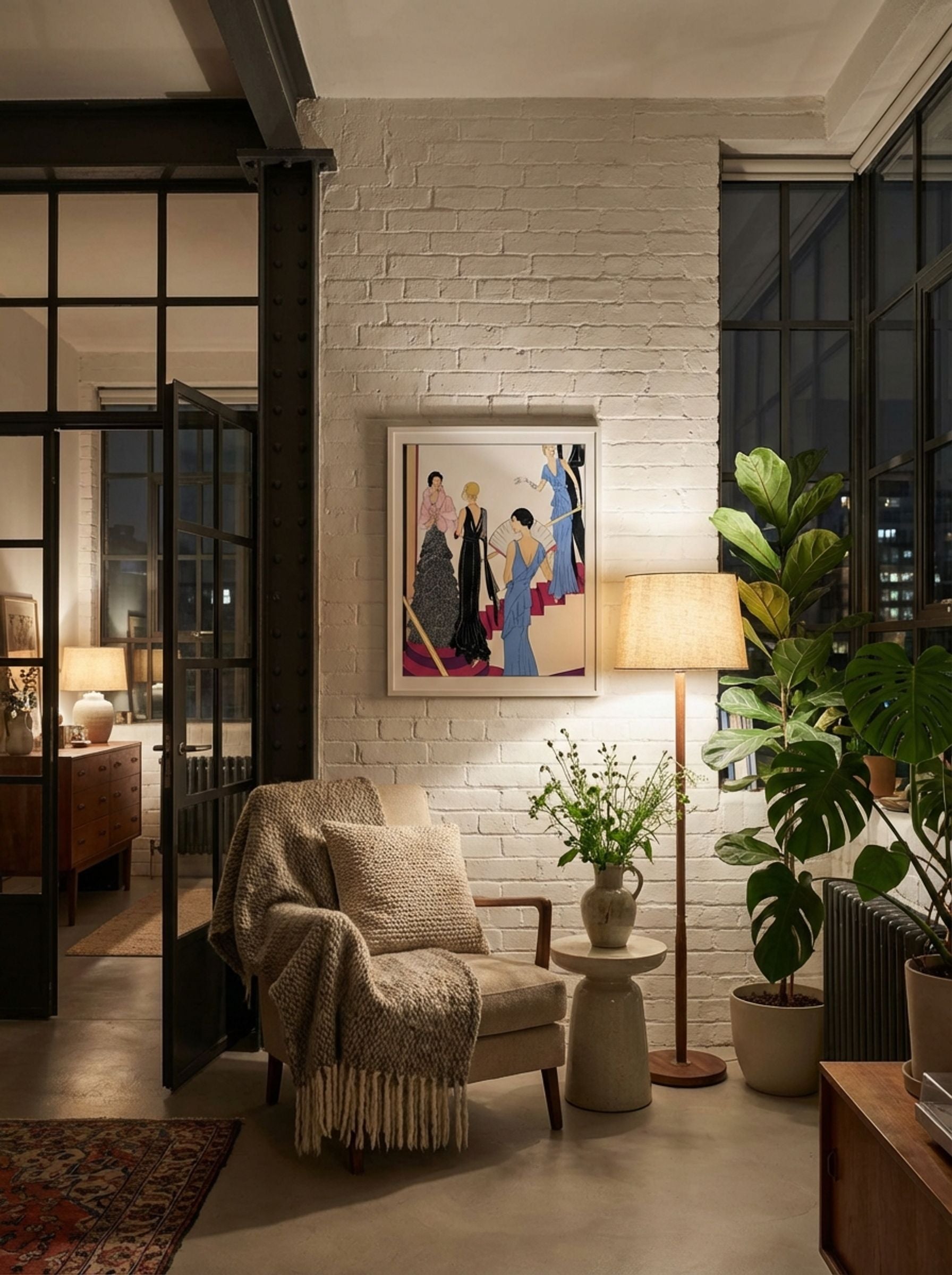 Lace Evening Dress with a Moire Cape - Redfern Ltd. - Lifestyle