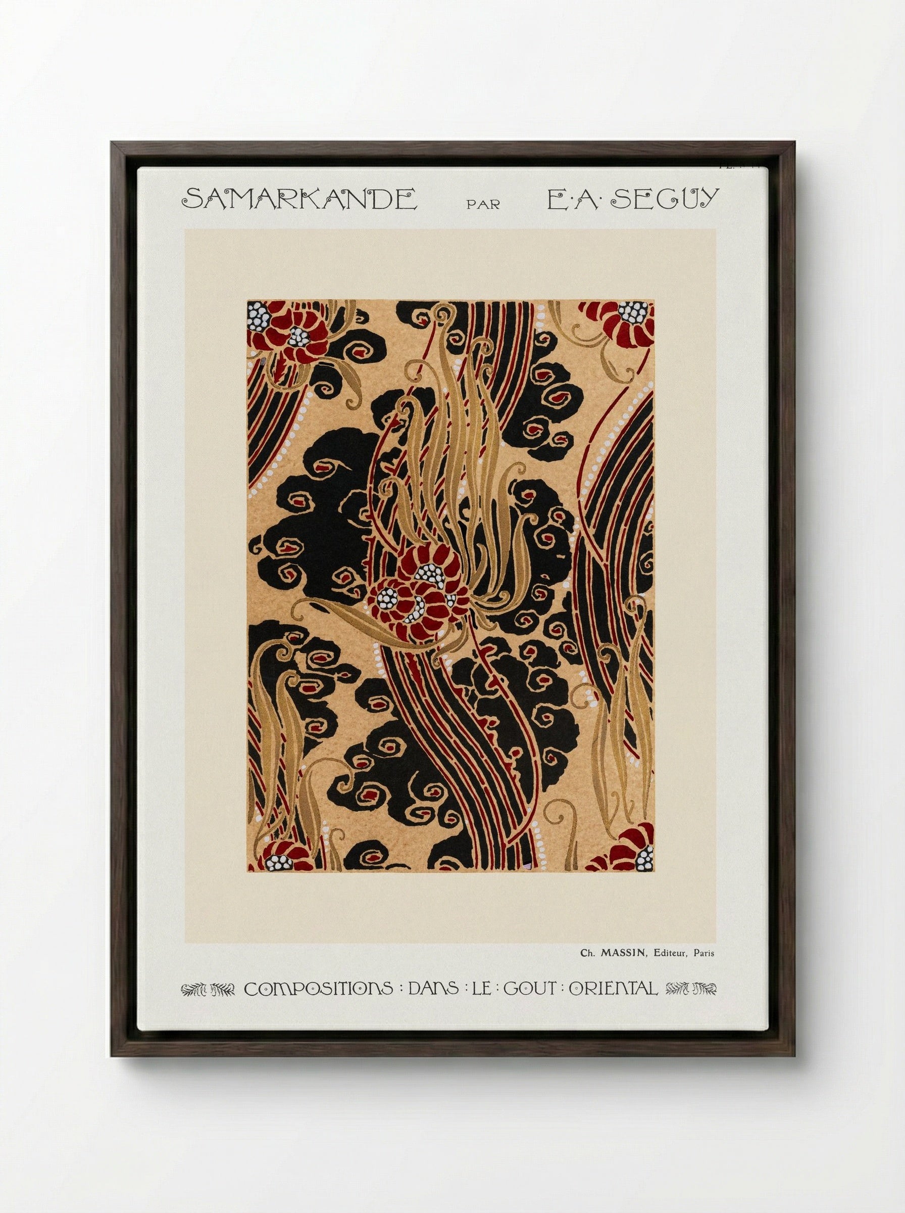 Samarkande, Plate 14 (Composition dans le Goût Oriental) - Émile-Allain Séguy - Framed Canvas Dark Wood