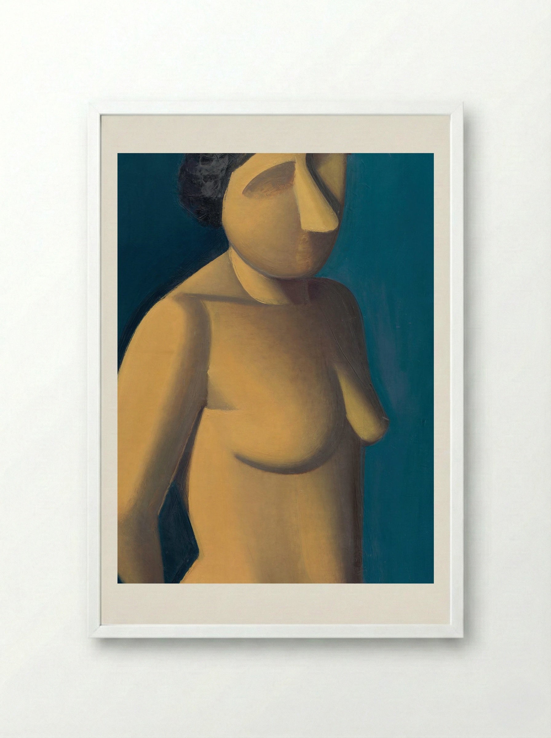 Female Model - Vilhelm Lundstrøm - Framed Print White