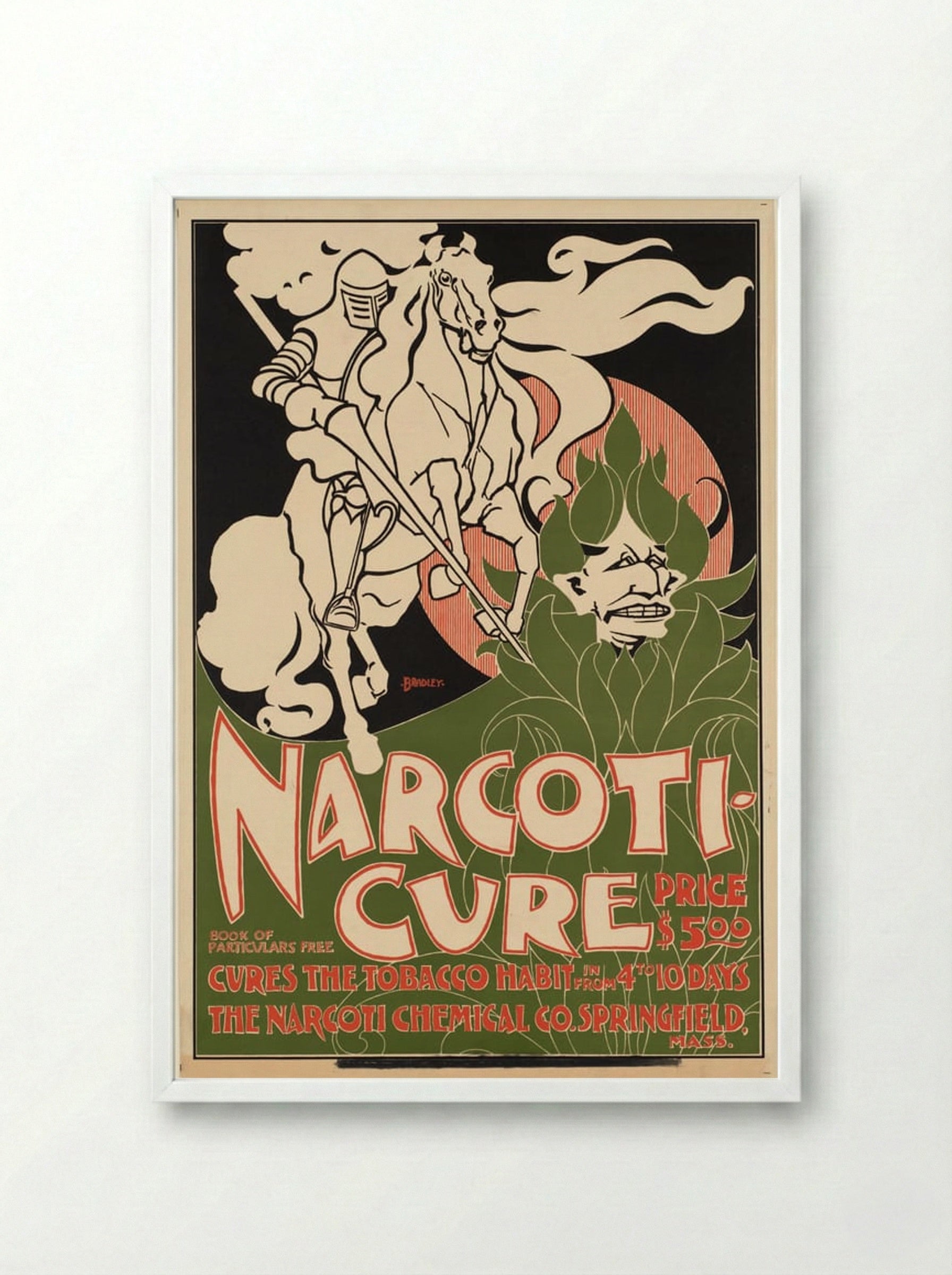 Narcoti-Cure - Will H. Bradley - Framed Print White