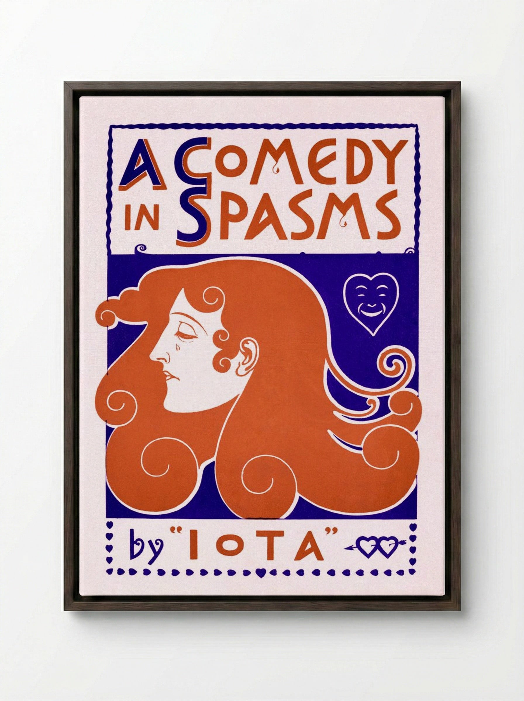A Comedy in Spasms - Iota (Kathleen Mannington Hunt Caffyn) - Framed Canvas Dark Wood