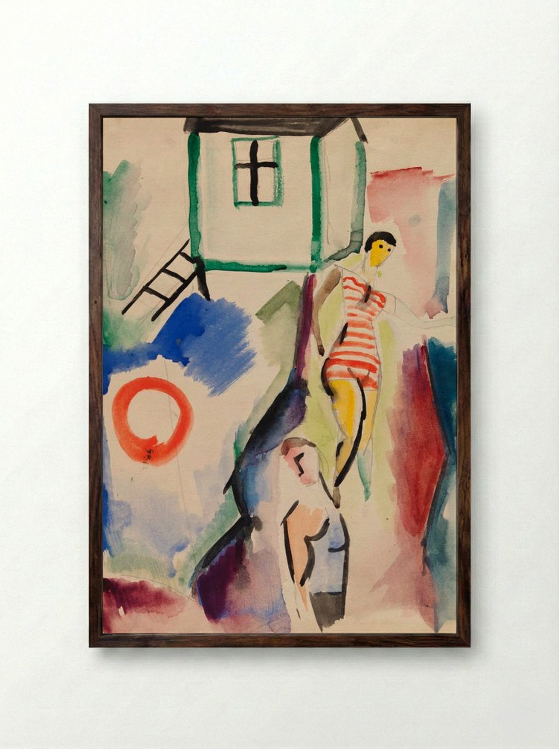 Beach - Sulho Sipilä - Framed Print Dark Wood