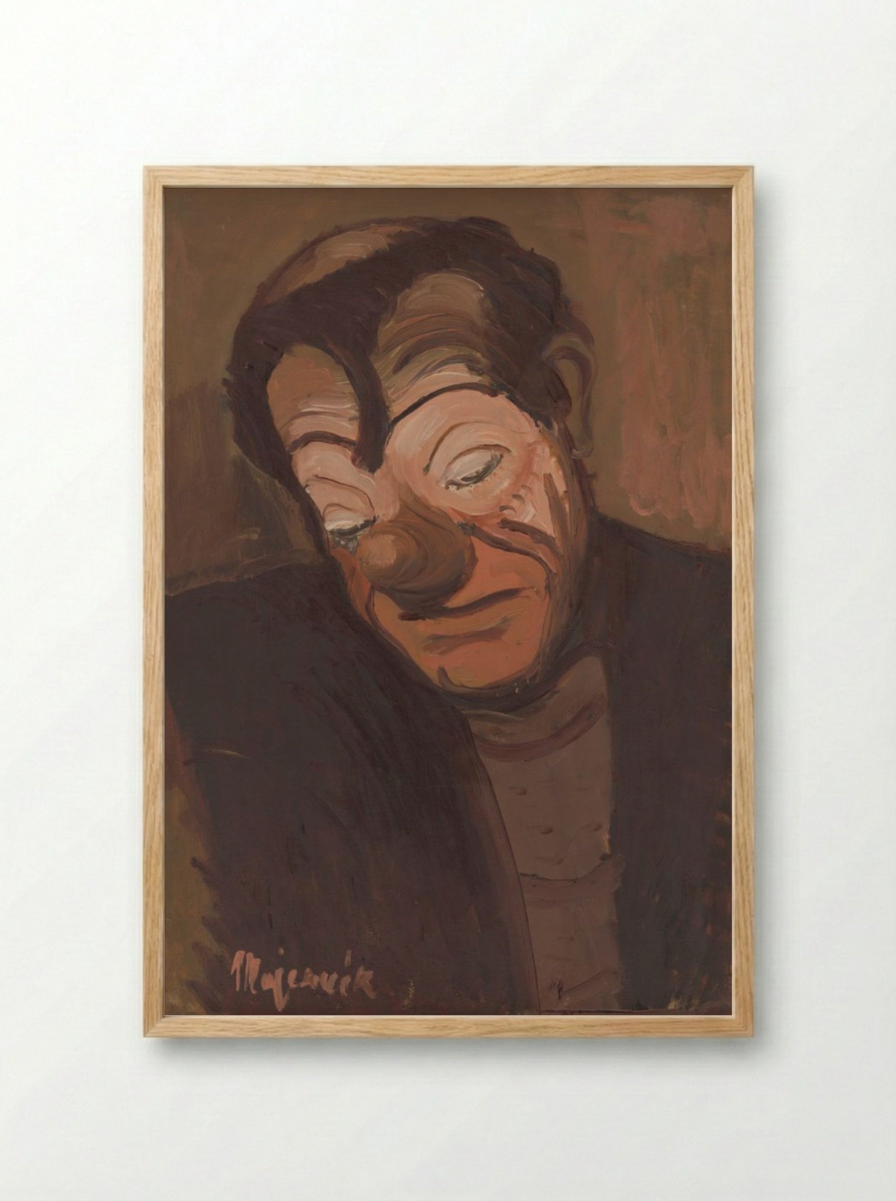 Clown - Cyprián Majerník - Framed Print Wood