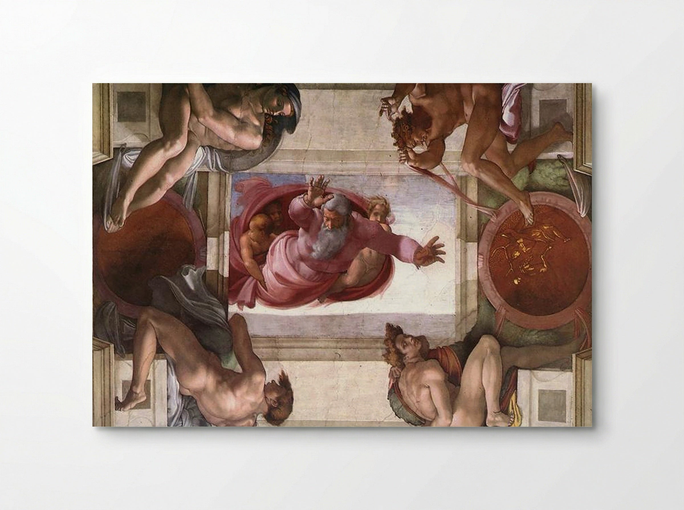 Sistine Chapel Ceiling: God Dividing Land and Water - Michelangelo - Poster