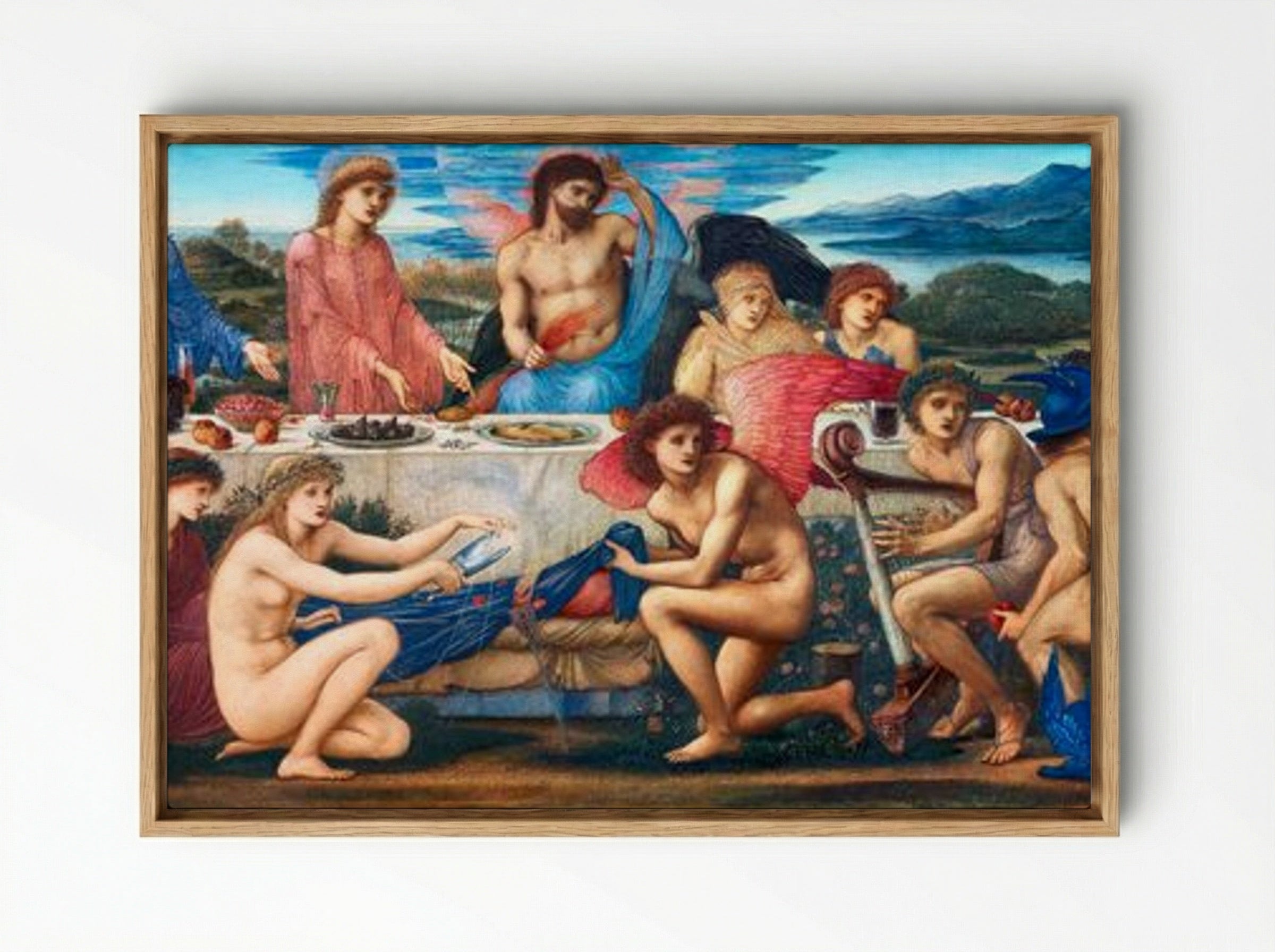 The Feast of Peleus - Edward Burne-Jones - Framed Canvas Wood