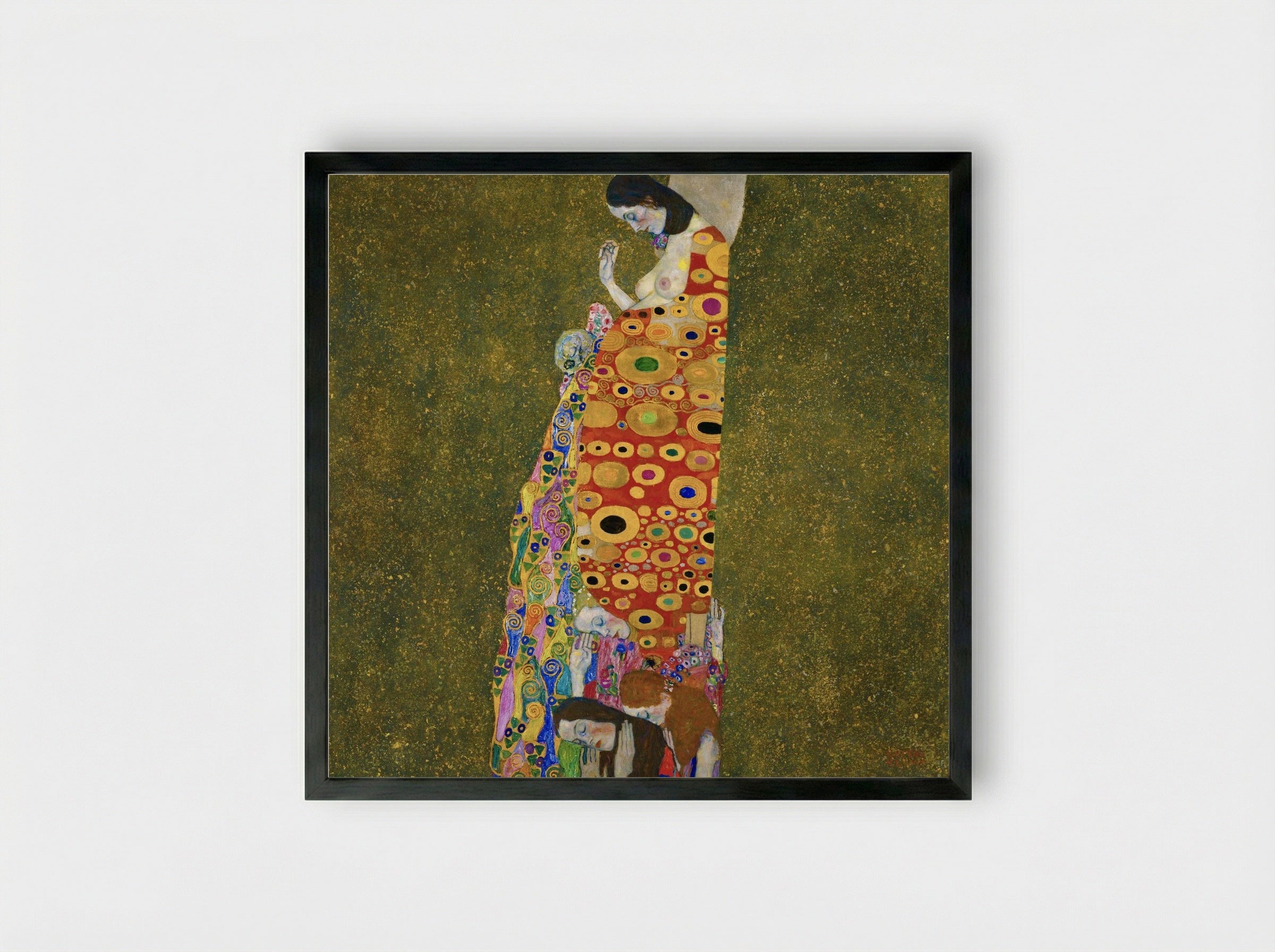 Hope II - Gustav Klimt - Framed Print Black
