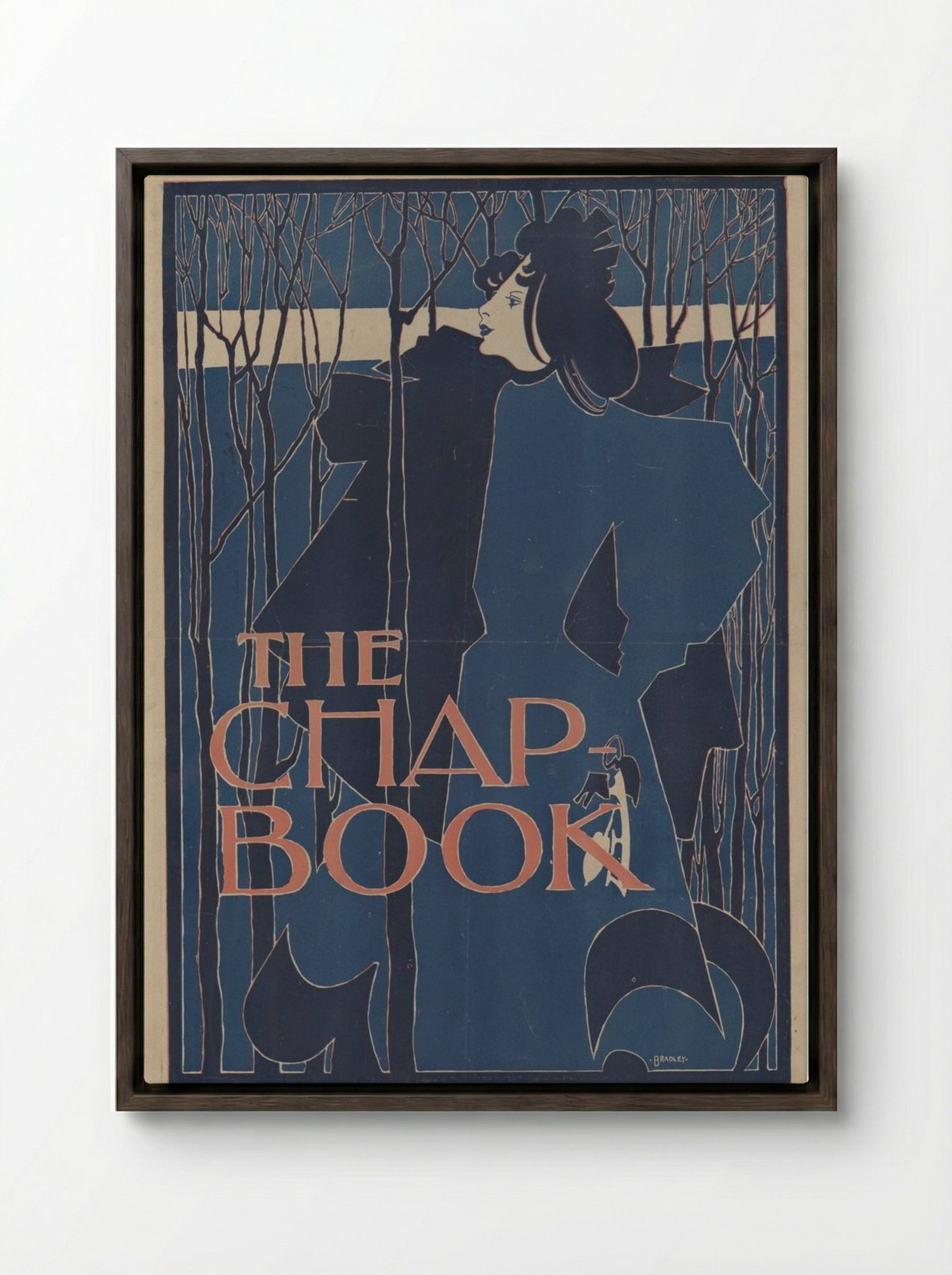 The Chap-Book - Will H. Bradley - Framed Canvas Dark Wood