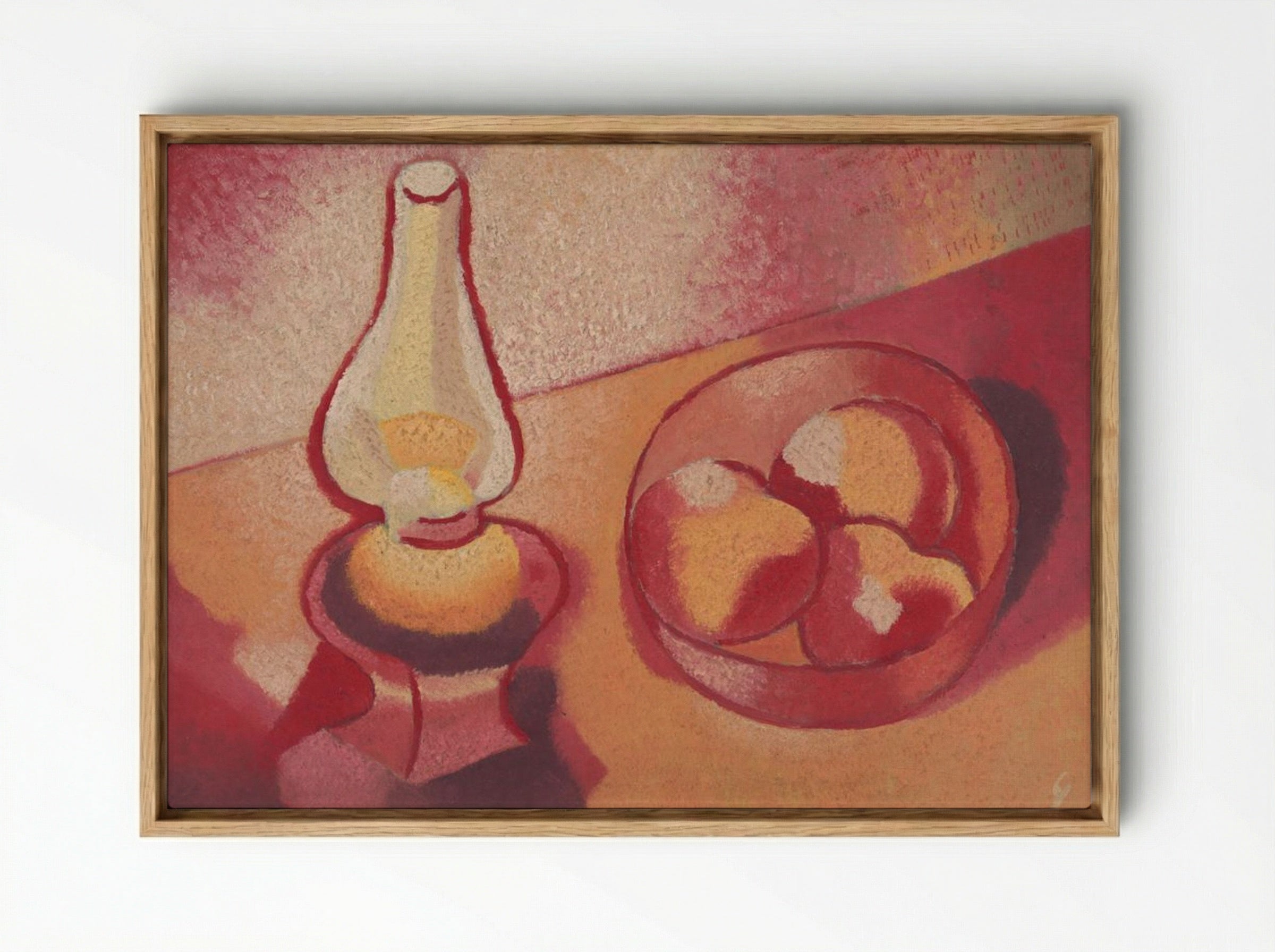 Still Life with a Lamp - Mikuláš Galanda - Framed Canvas Wood