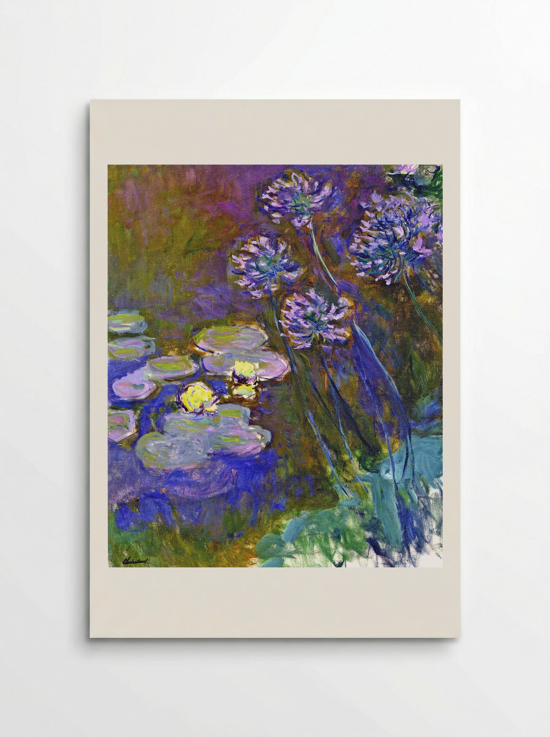 Water Lilies and Agapanthus - Claude Monet - Poster