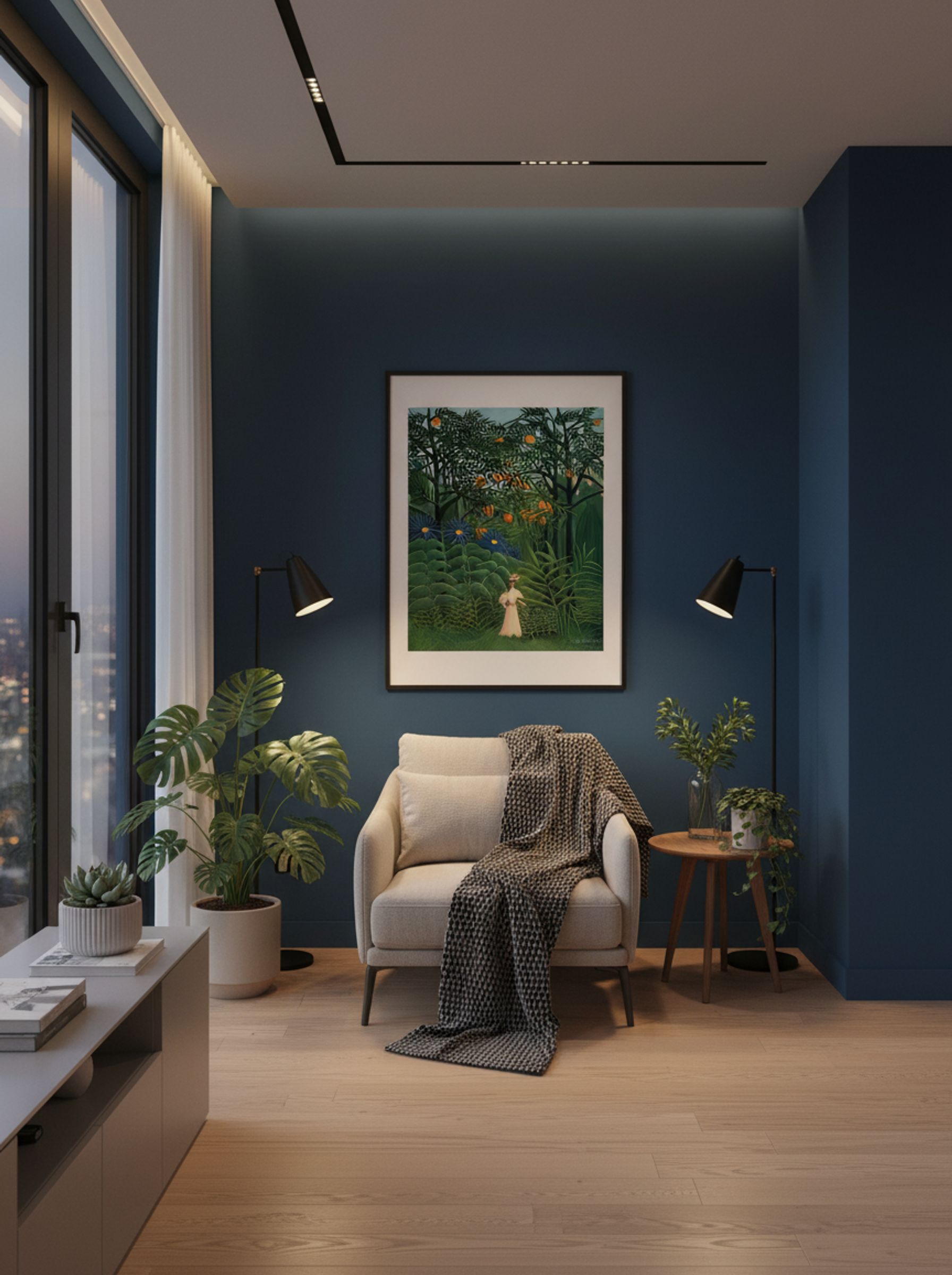 Woman Walking in an Exotic Forest by Henri Rousseau – Naïve Art Jungle Scene Print - Lifestyle
