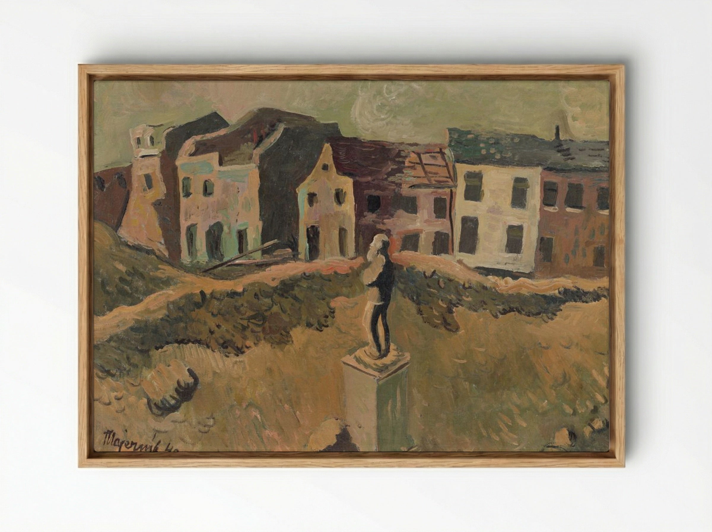 Monument, Memorial of a Famous Man - Cyprián Majerník - Framed Canvas Wood