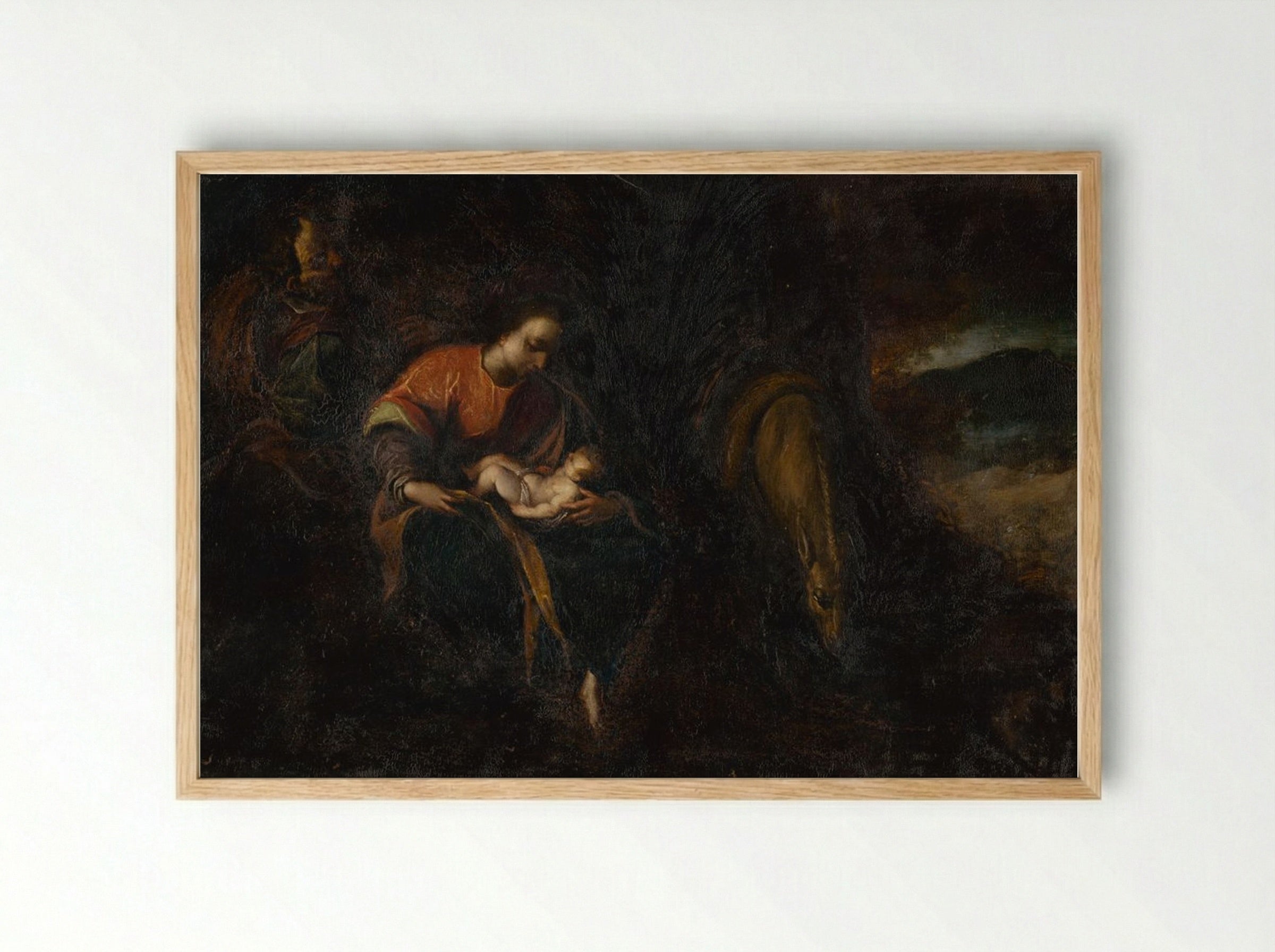 The Holy Family - Correggio - Framed Print Wood