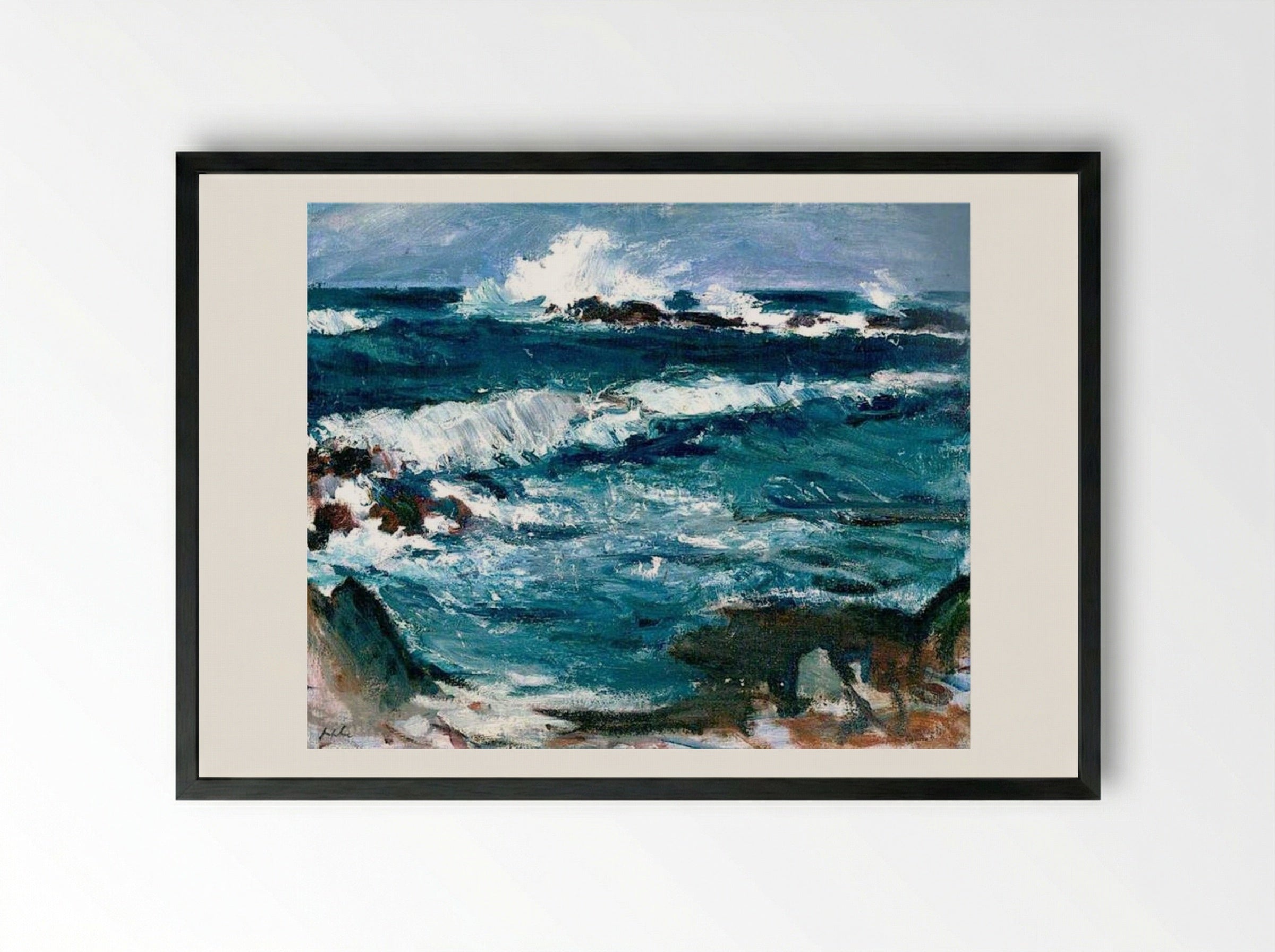 Stormy Weather, Iona - Samuel Peploe - Framed Print Black